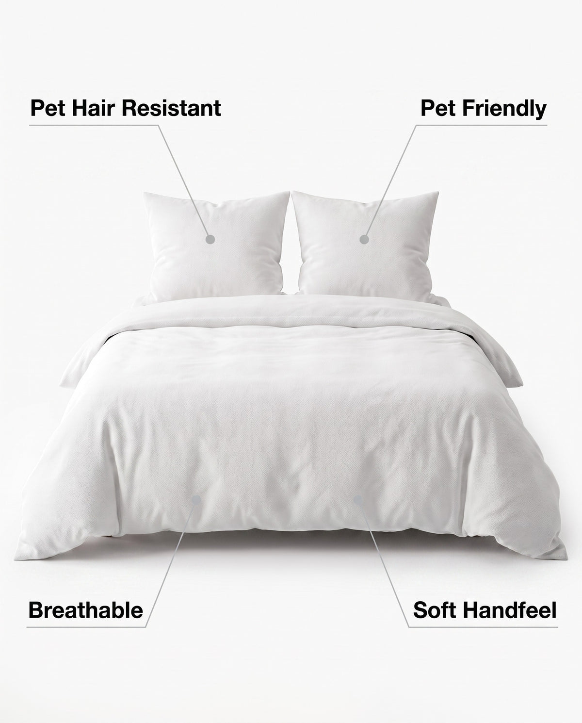 Bamboo Pillowcases | Pet Hair Resistant