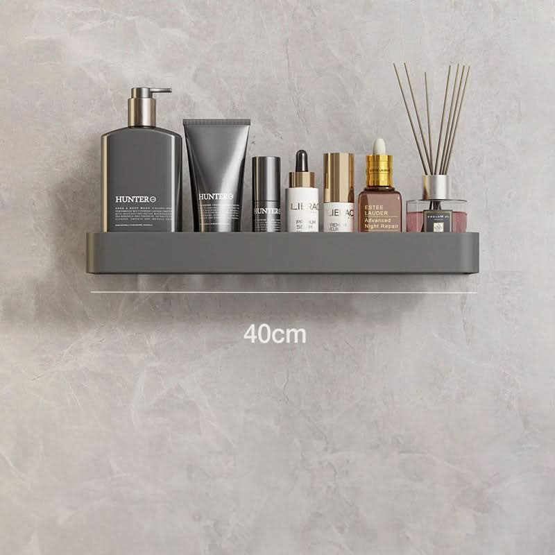 Bathroom Wall Shelf with Optional Towel Bar and No Drill Installation, view 5