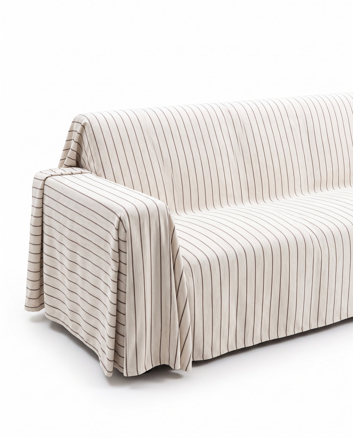 Black Linearity Reversible Comfort Sofa Cover | Pet Friendly, 71-165in