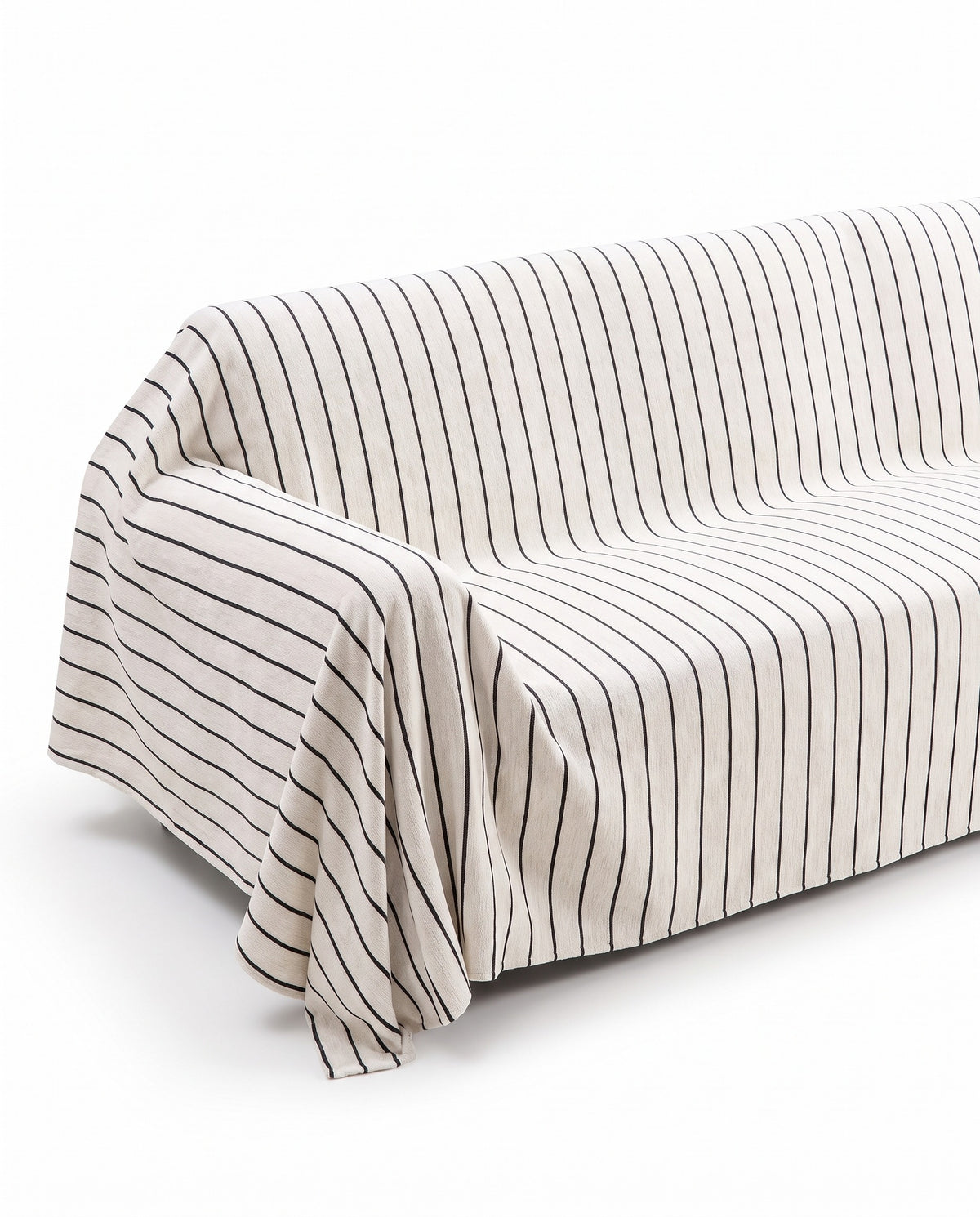 Black Linearity Reversible Comfort Sofa Cover | Pet Friendly, 71-165in