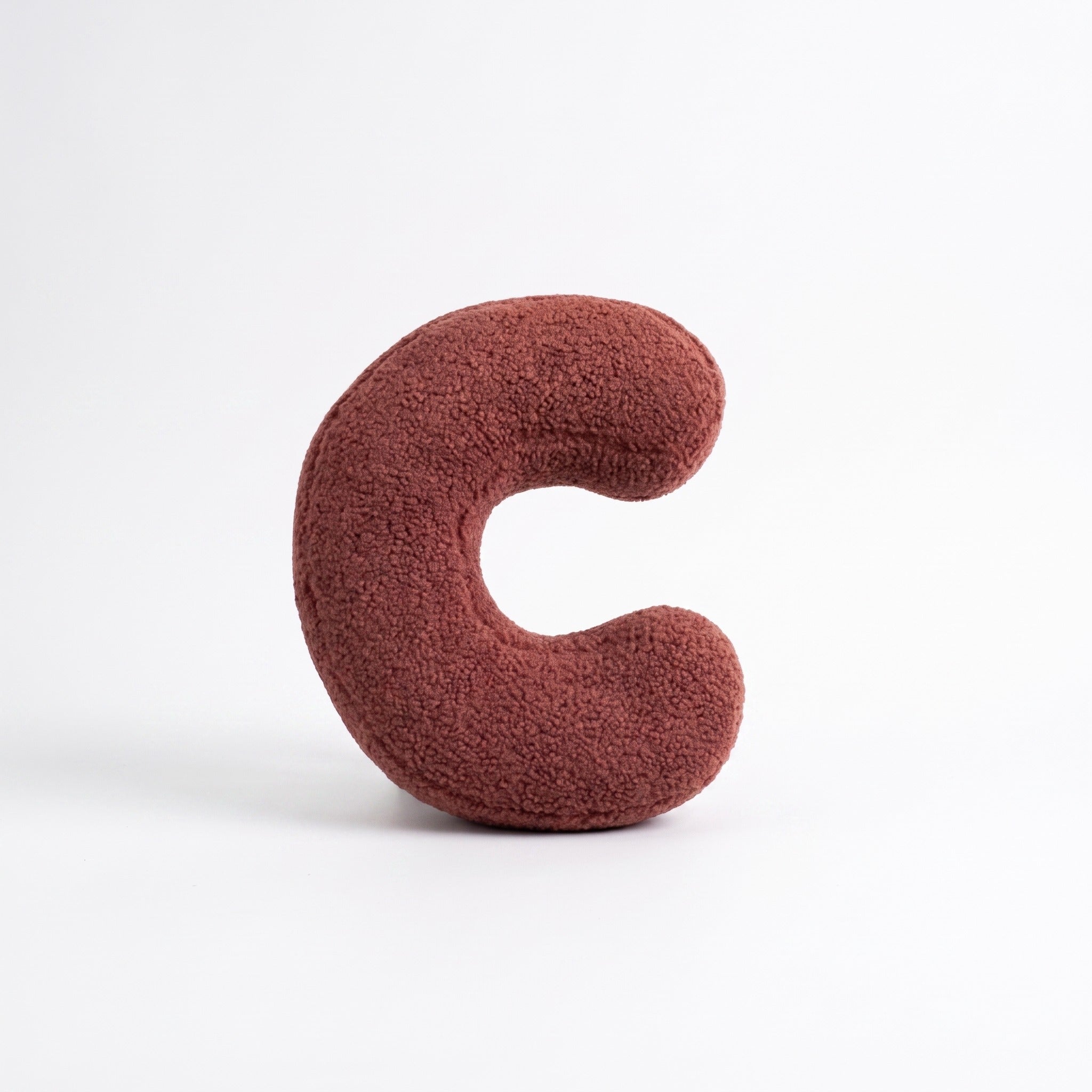 Boucle Letter Pillow | Plush Alphabet Cushion, A to Z, 15in