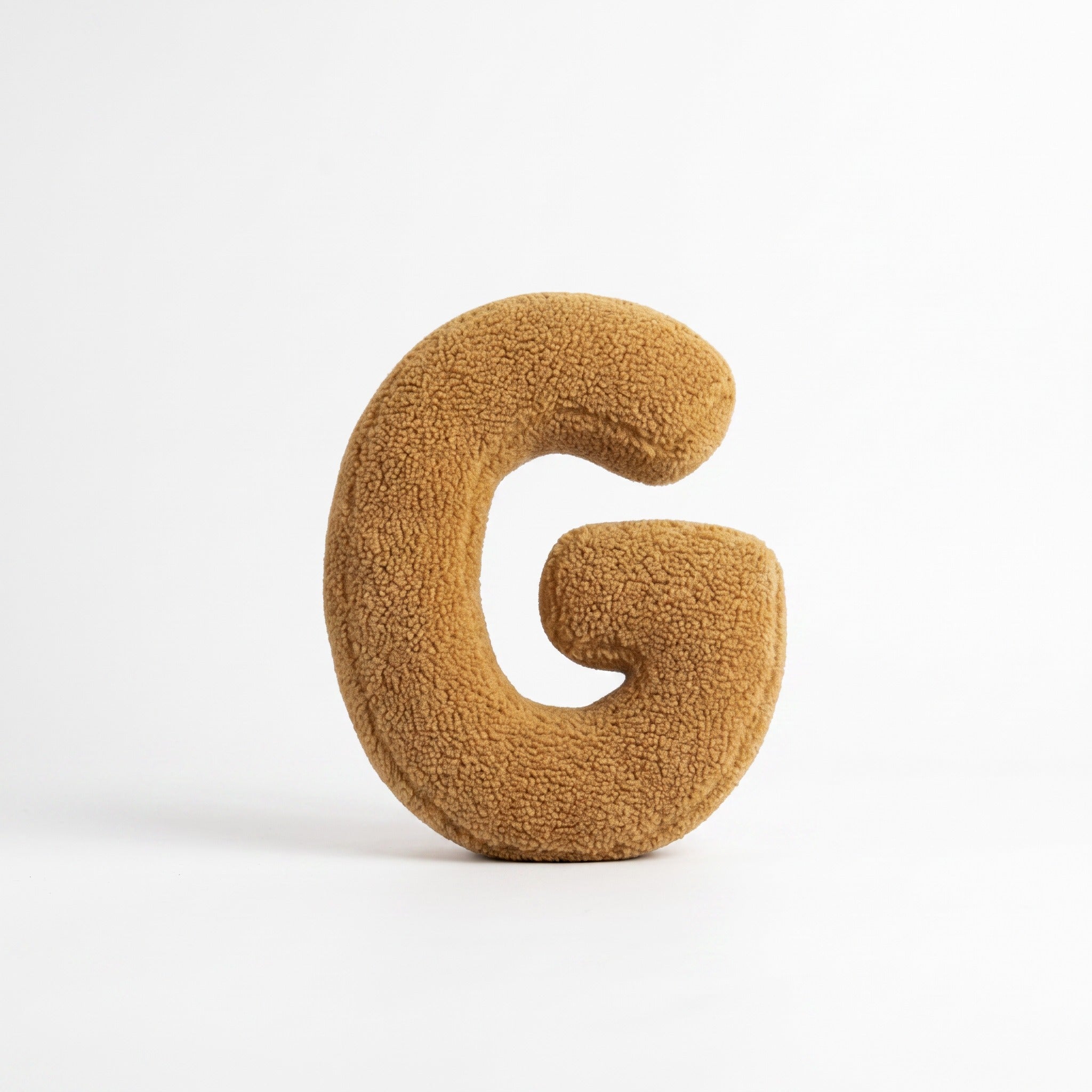 Boucle Letter Pillow | Plush Alphabet Cushion, A to Z, 15in
