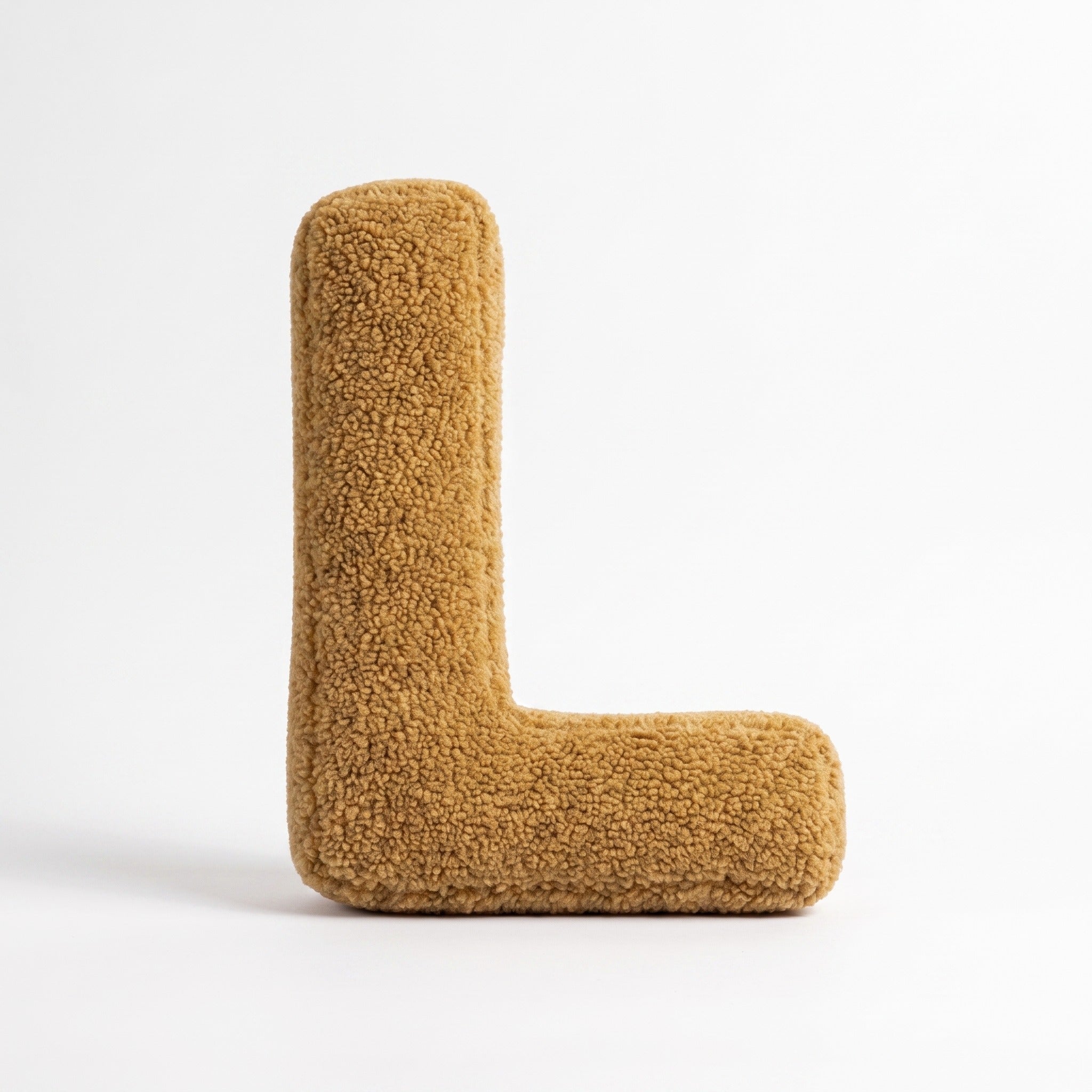 Boucle Letter Pillow | Plush Alphabet Cushion, A to Z, 15in