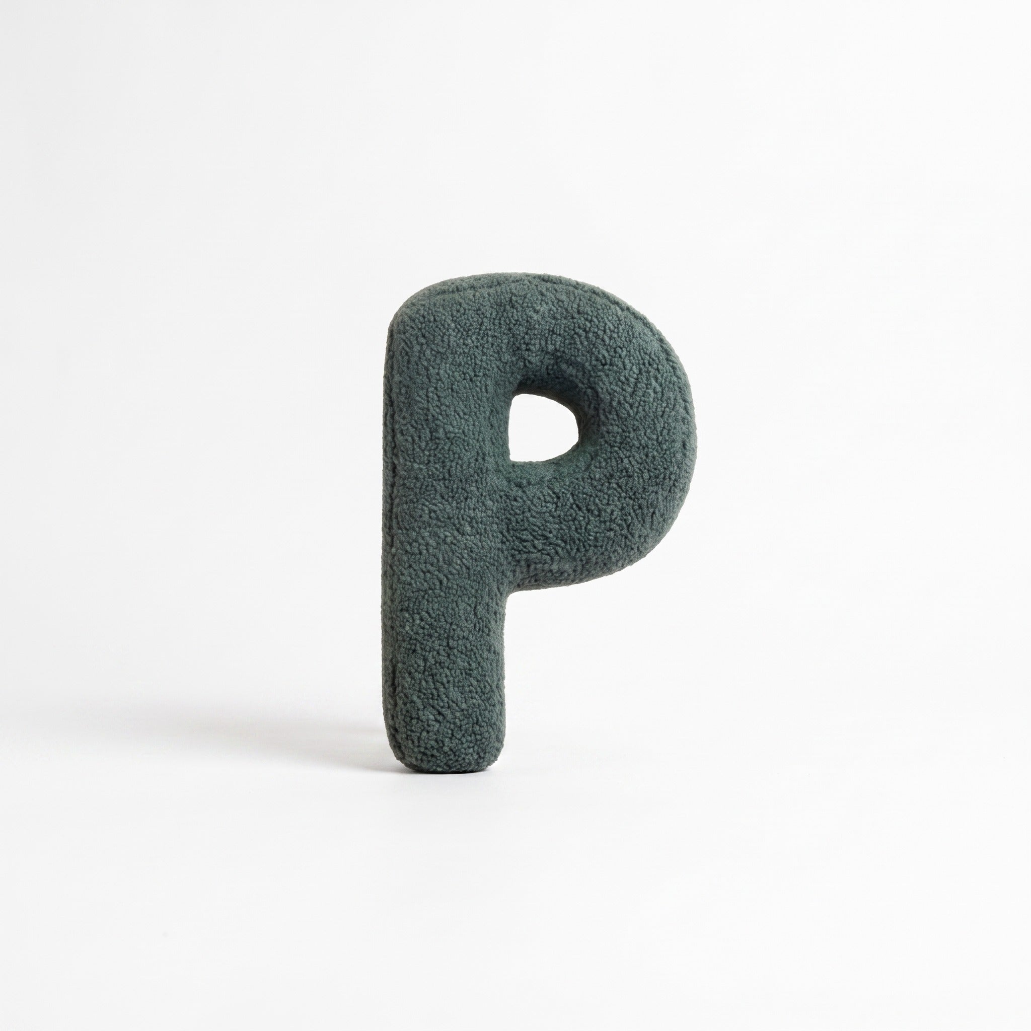 Boucle Letter Pillow | Plush Alphabet Cushion, A to Z, 15in