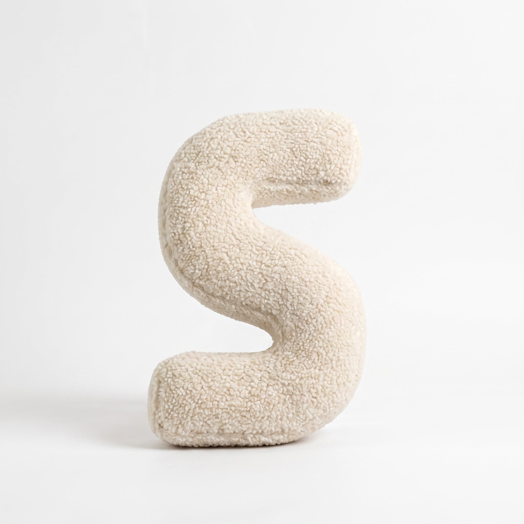 Boucle Letter Pillow | Plush Alphabet Cushion, A to Z, 15in
