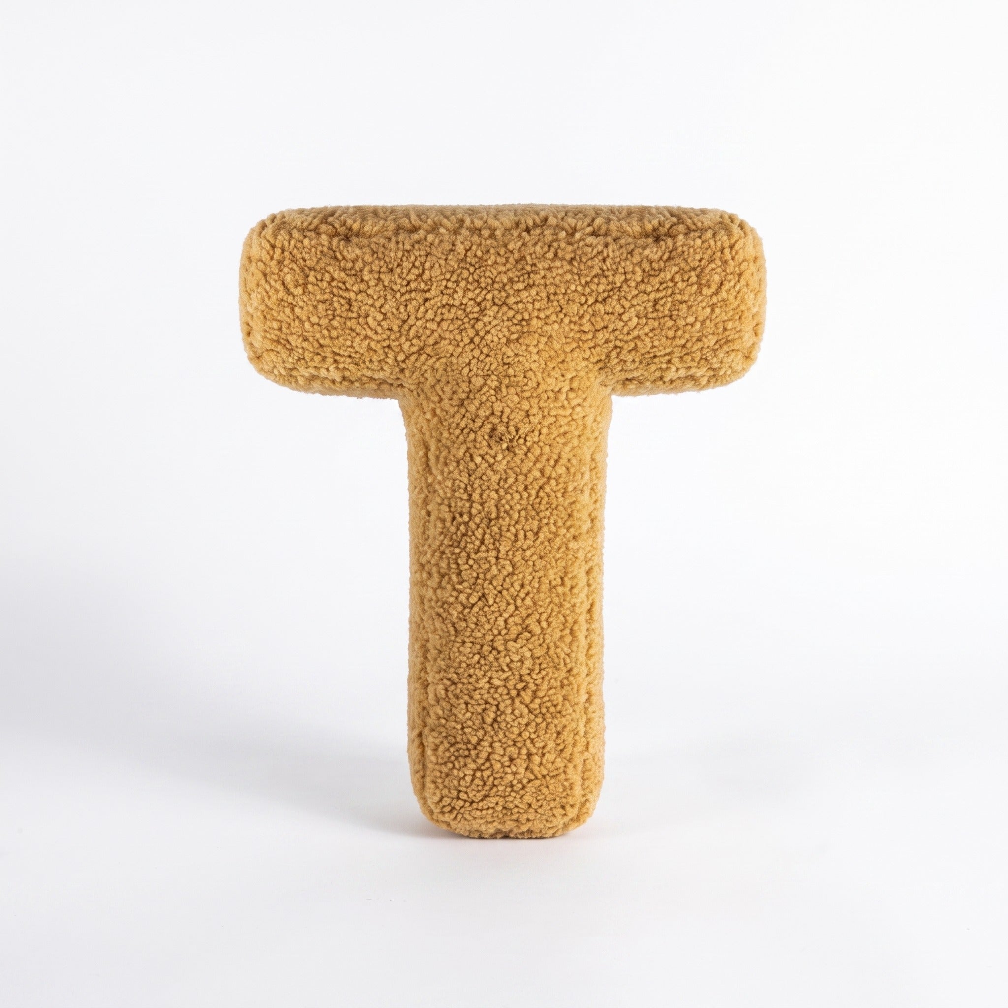 Boucle Letter Pillow | Plush Alphabet Cushion, A to Z, 15in