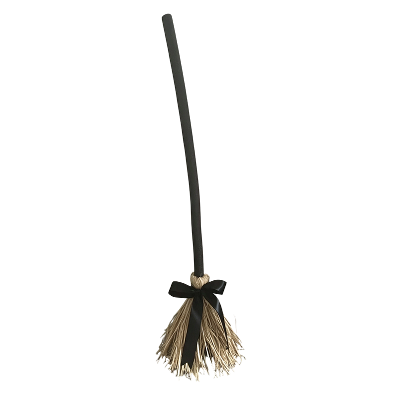 Animated Walking Witch Broom Halloween Prop with Green LED Light and Spooky Laugh, view 10