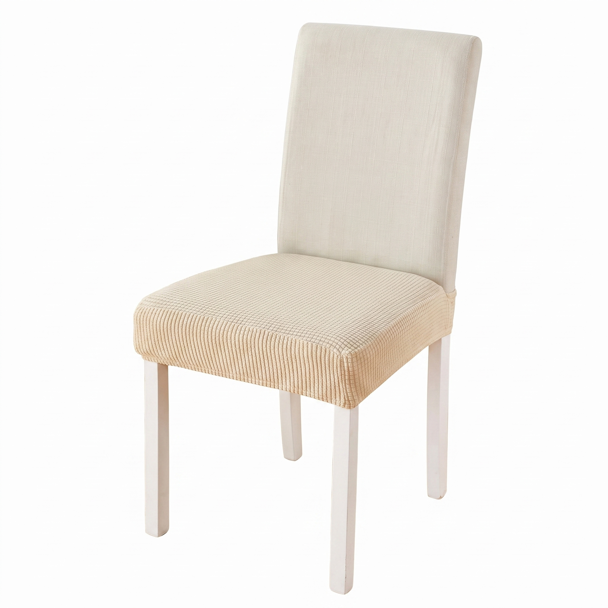 Beige Chair Seat Cover – Stretch Fit – product view 1 | Brivenzo