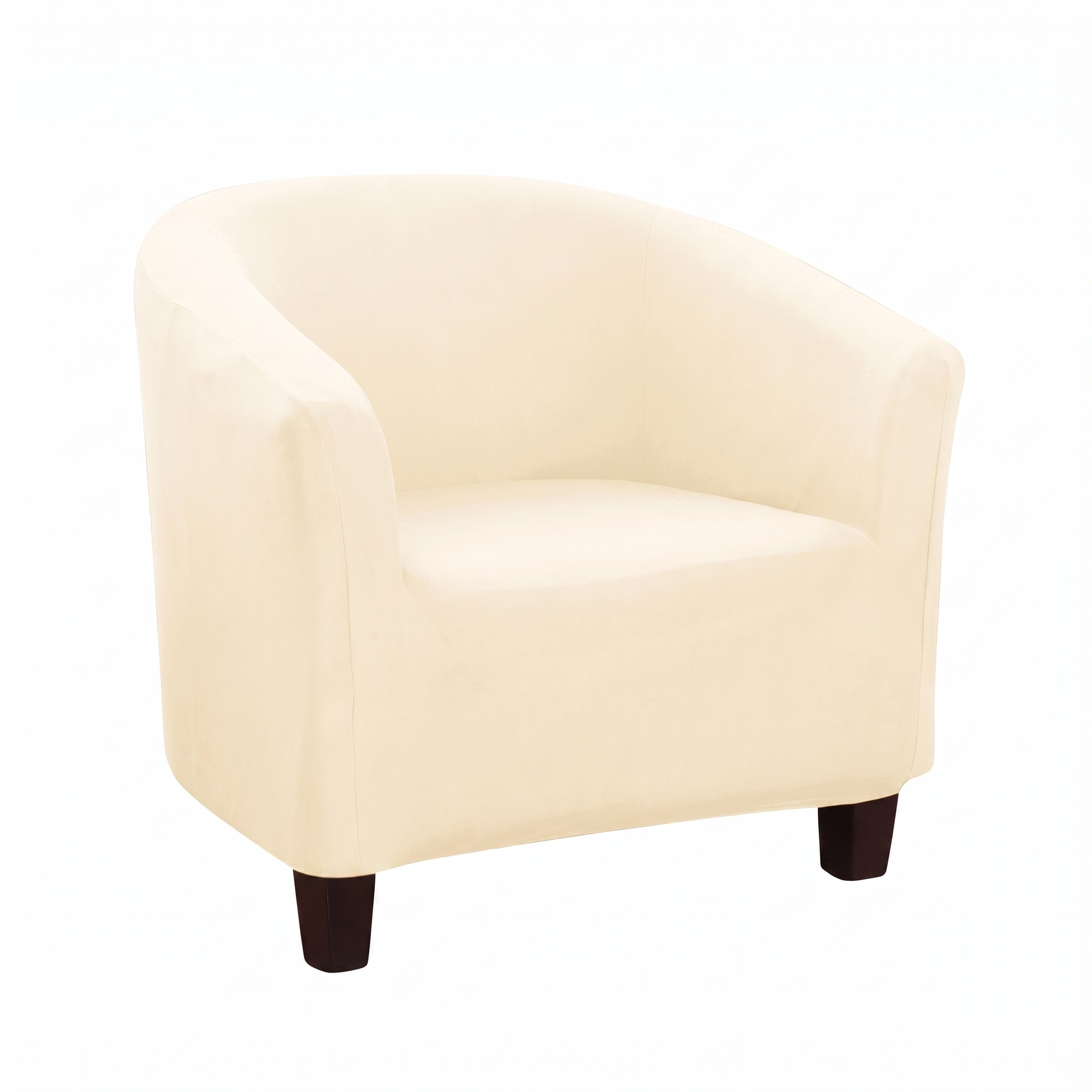 Beige Club Armchair Cover – Stretch Fit – product photo on a white background | Brivenzo