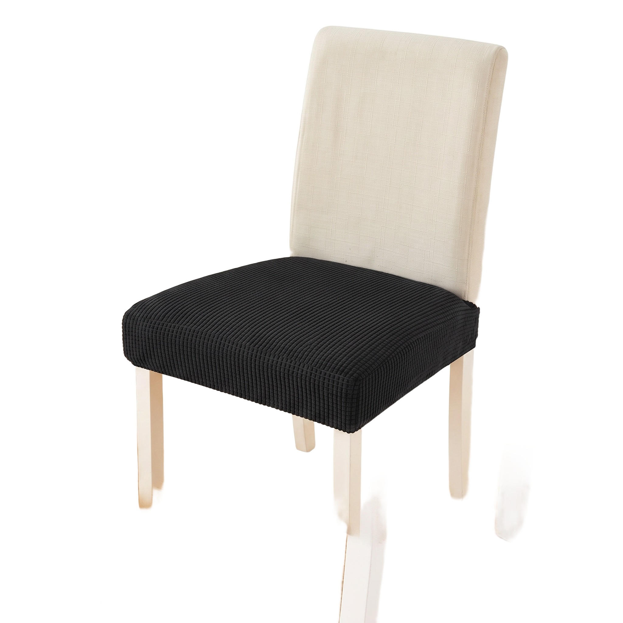 Black Chair Seat Cover – Stretch Fit – product view 4 | Brivenzo
