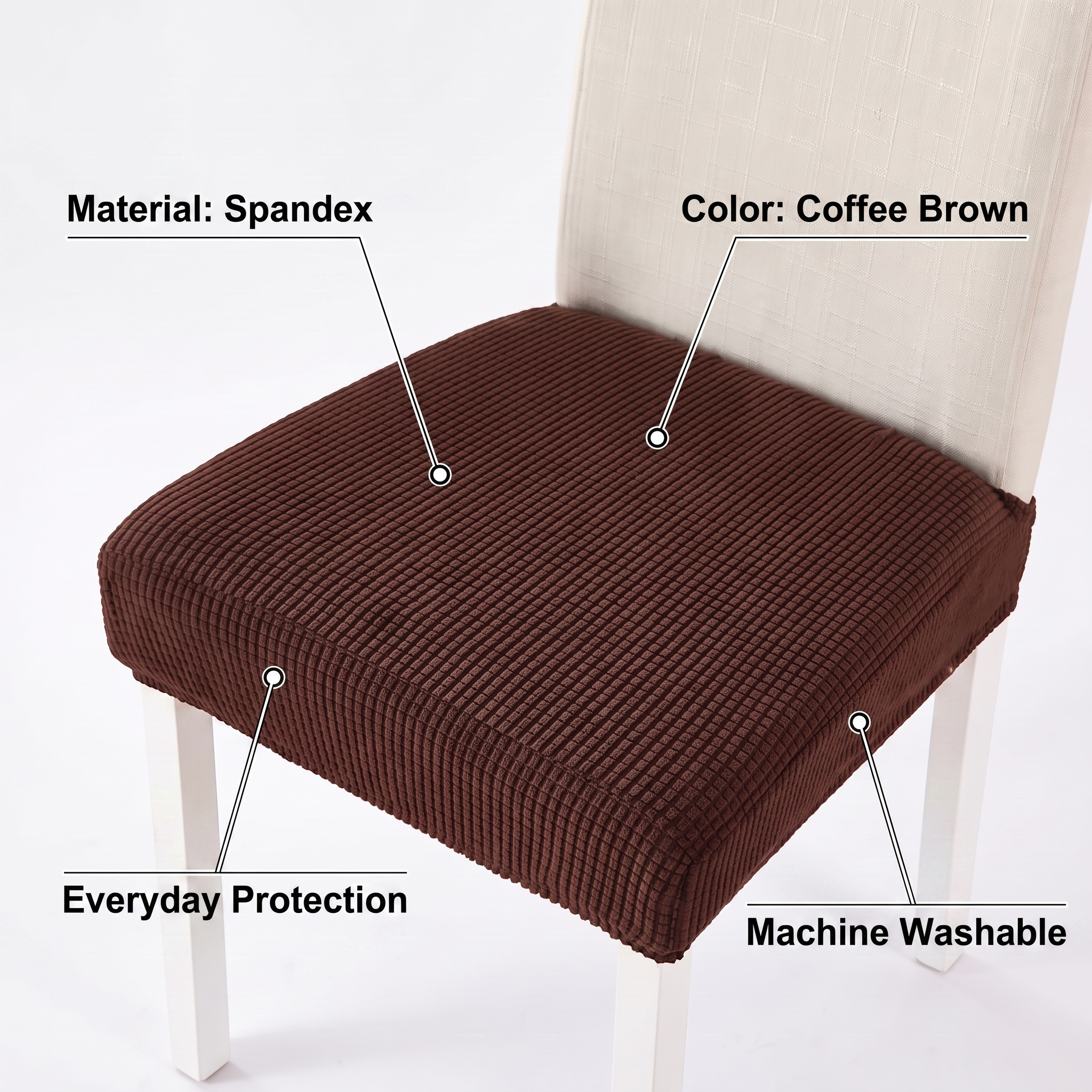 Chair Seat Cover – Coffee Brown – features and specifications overview | Brivenzo