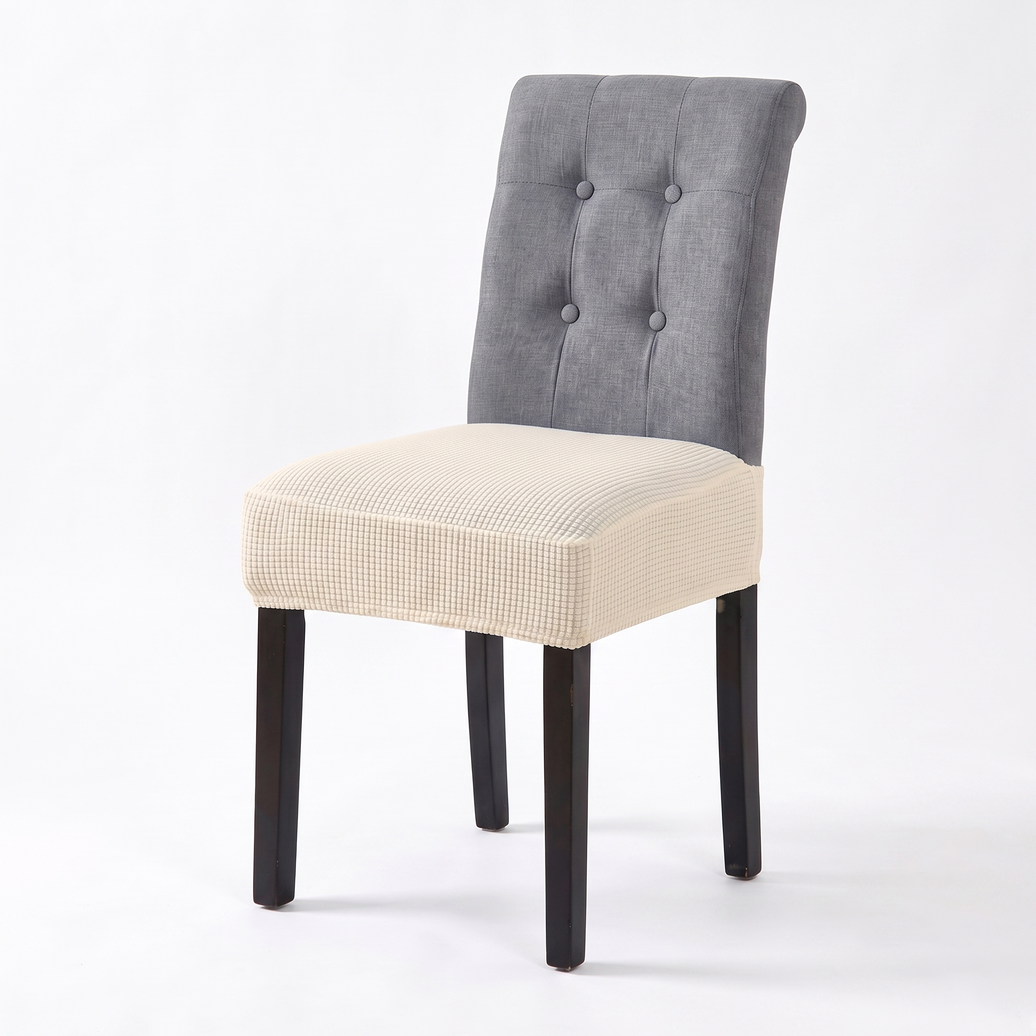 Chair Seat Cover – Cream White – product photo on a white background | Brivenzo
