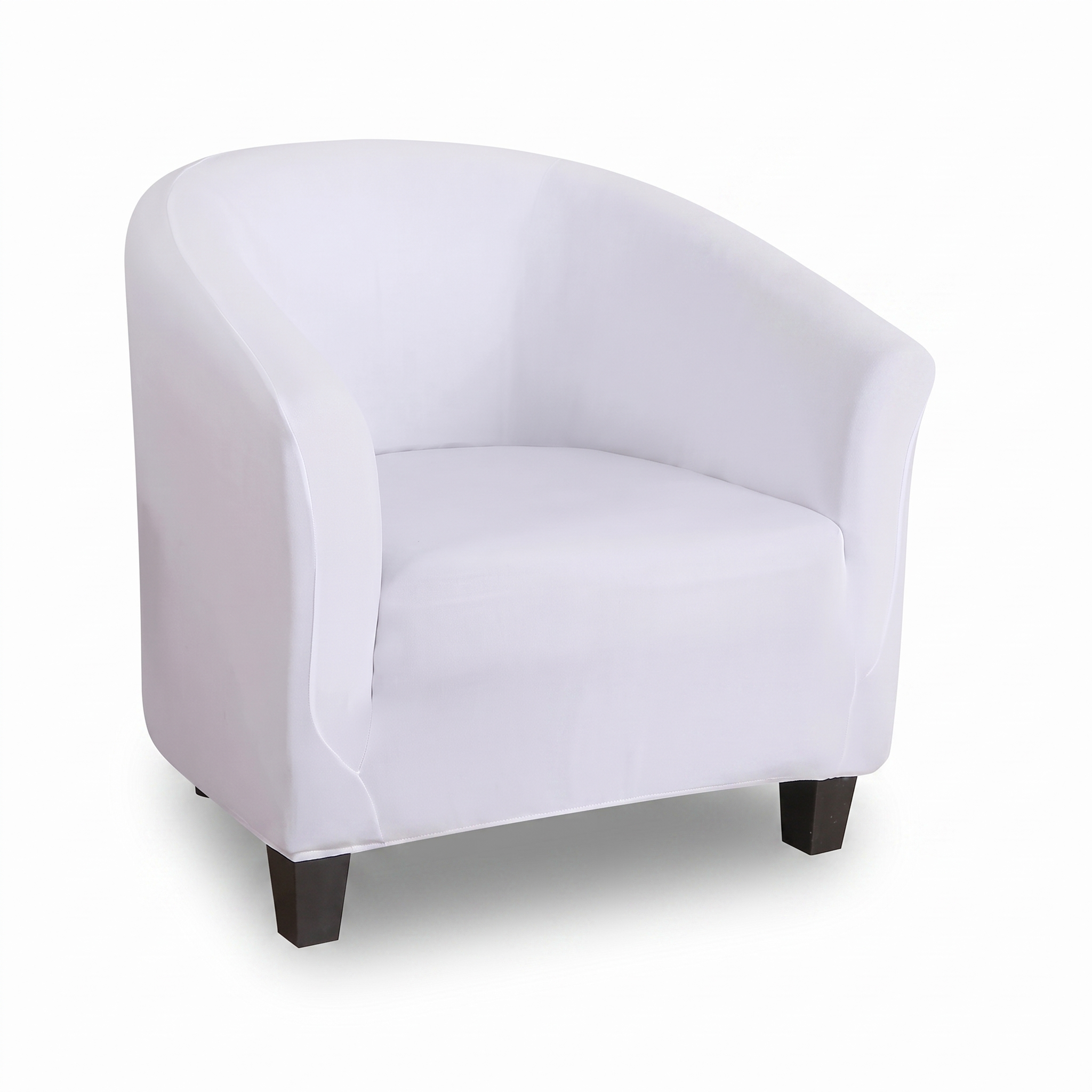 Club Armchair Cover – White – product view 4 | Brivenzo