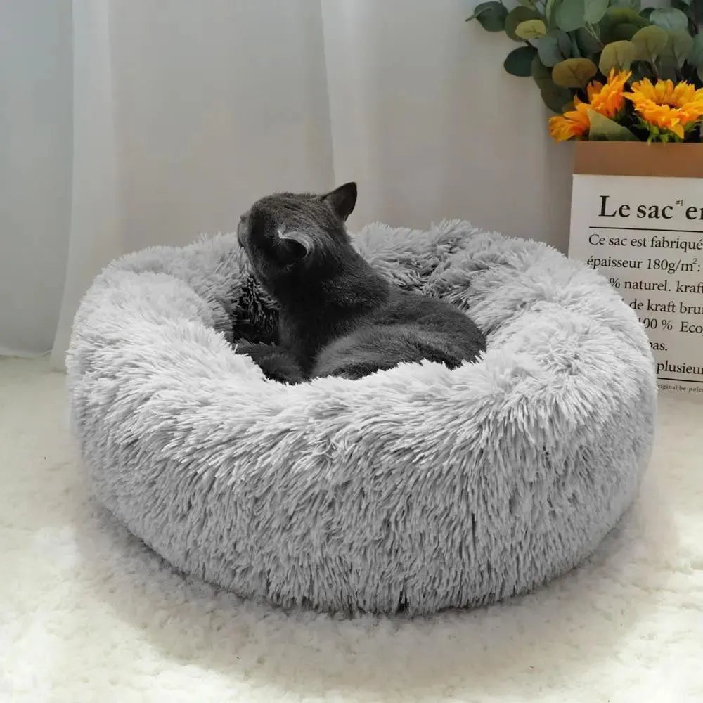 Donut Pet Bed – Plush Round Cushion – product view 3 | Brivenzo