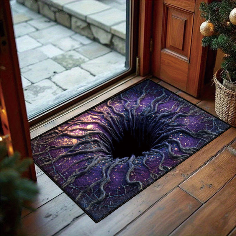 Halloween Door Mat with 3D Optical Illusion Print and Non-Slip Backing, view 13