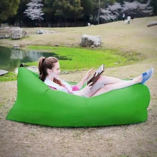 Inflatable Air Lounger – No-Pump Portable Sofa – product view 5 | Brivenzo