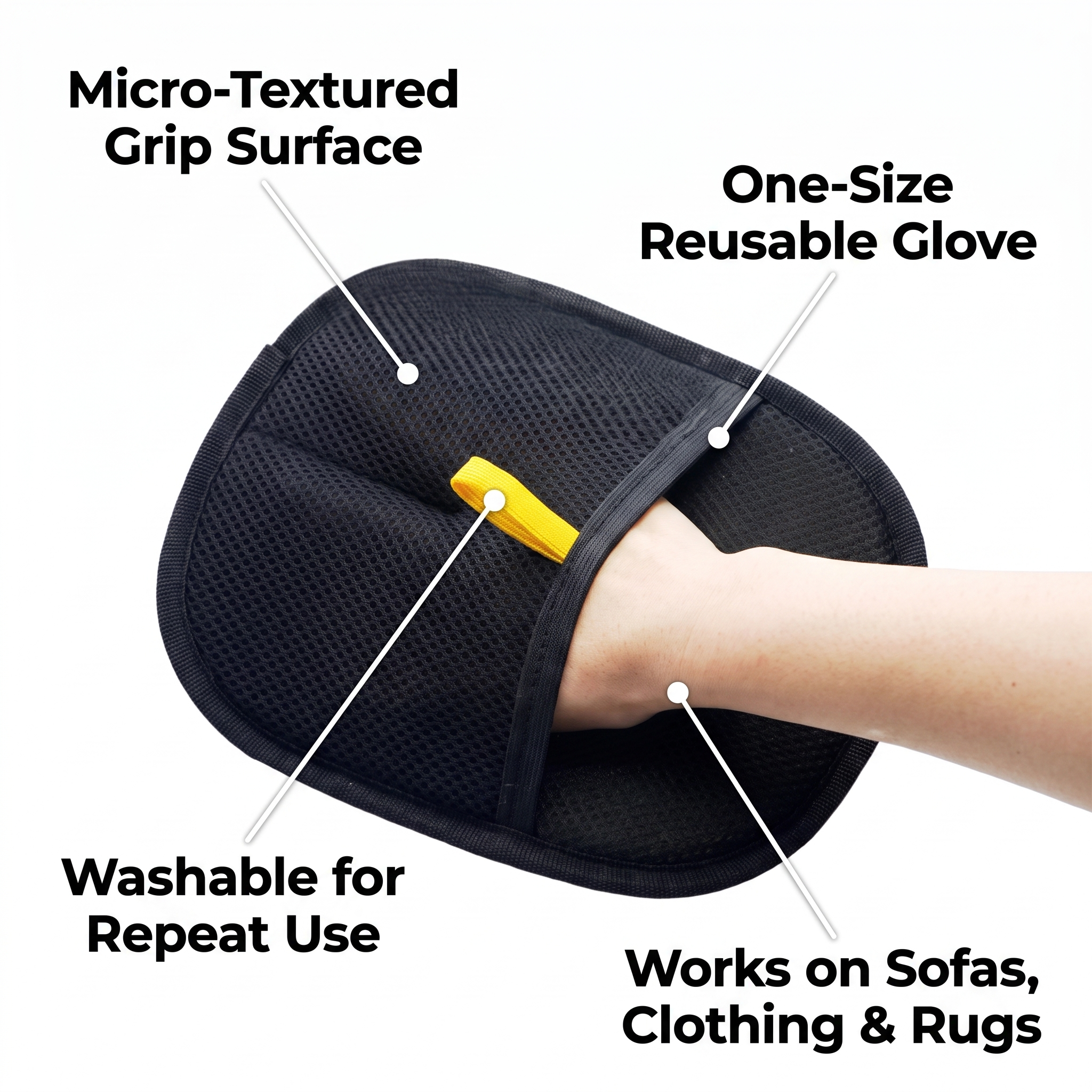 Pet Hair Removal Glove – Reusable – product view 3 | Brivenzo