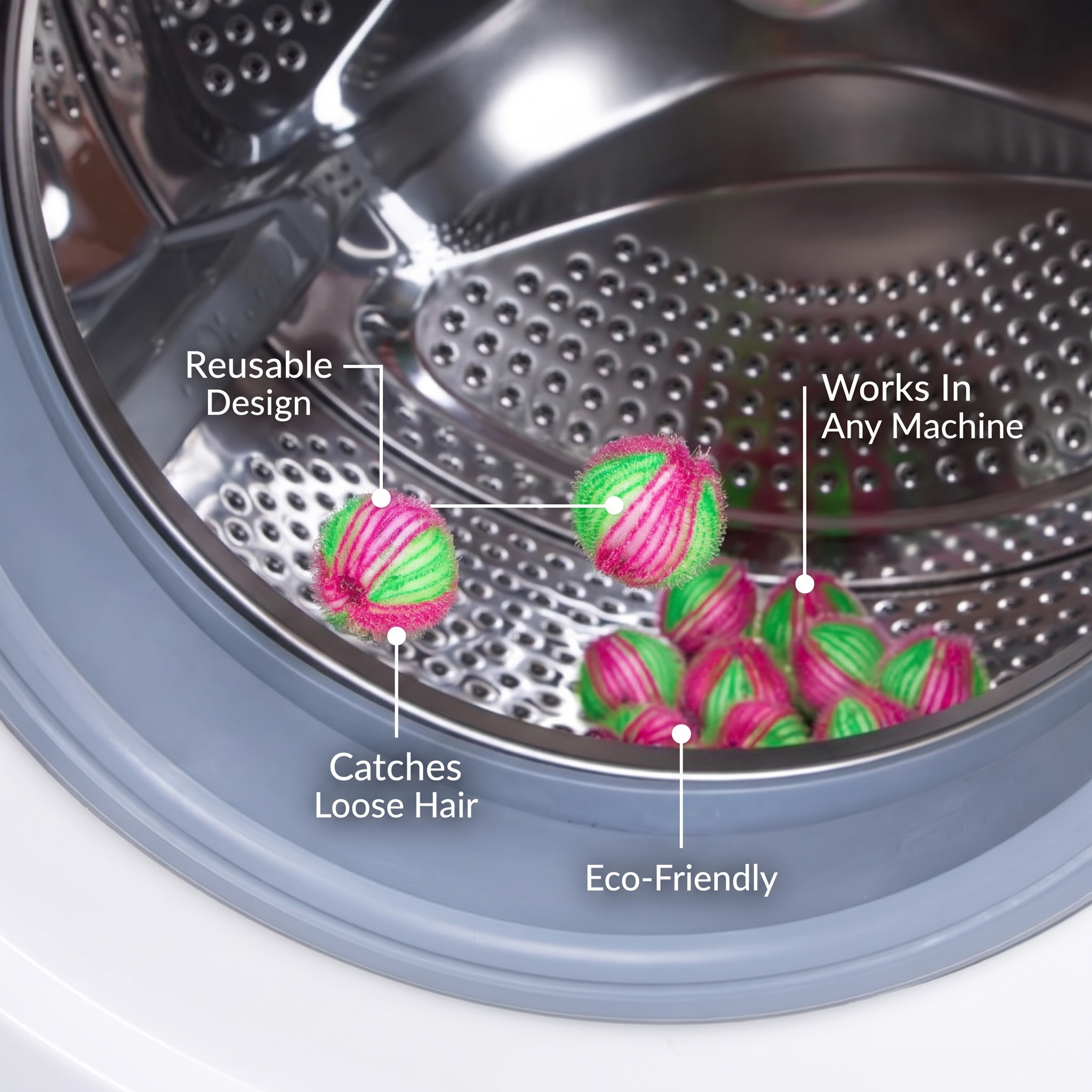 Pet Hair Remover Set – Reusable Lint Brush & Laundry Balls – product view 7 | Brivenzo