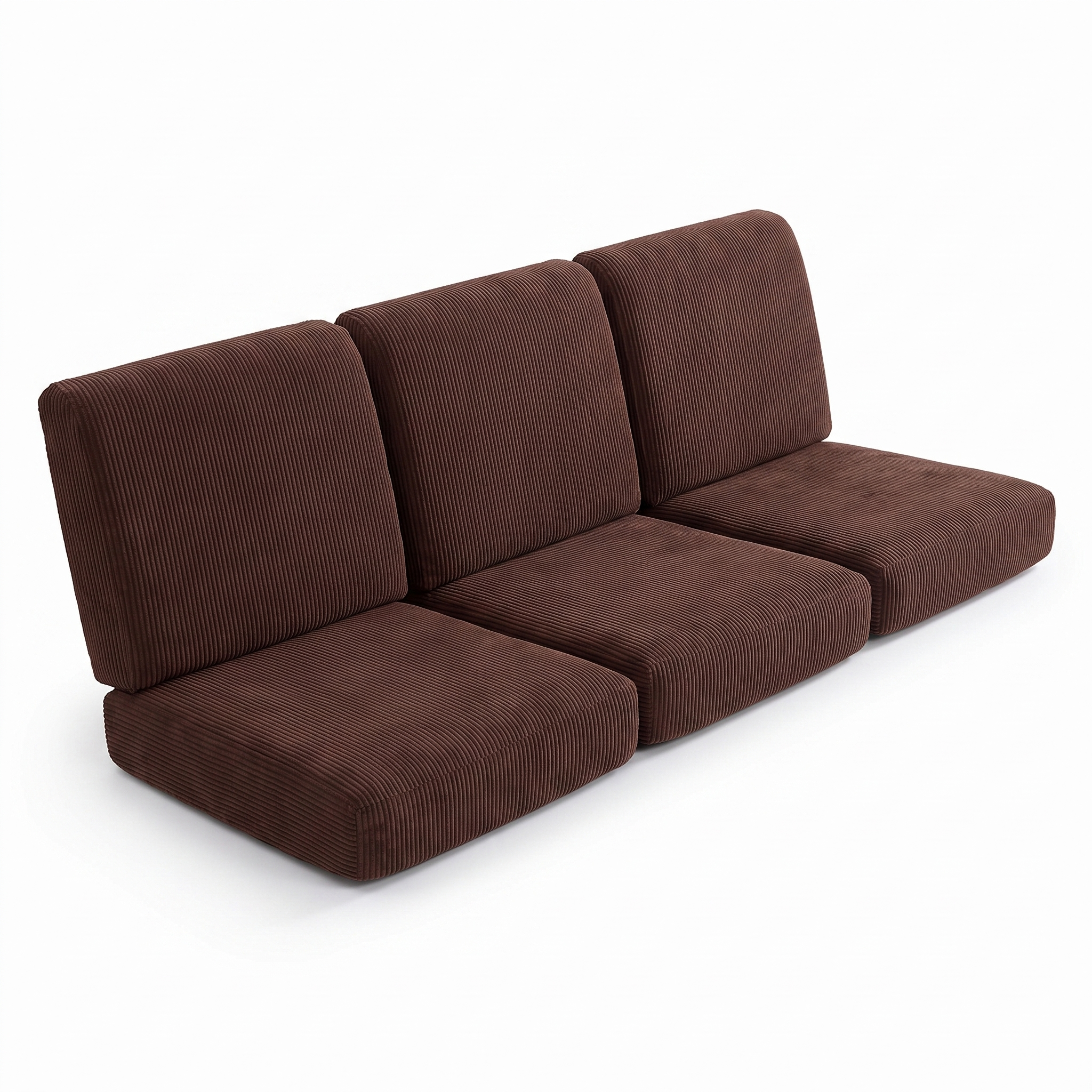 Seat & Backrest Cushion Cover – Brown – product view 1 | Brivenzo