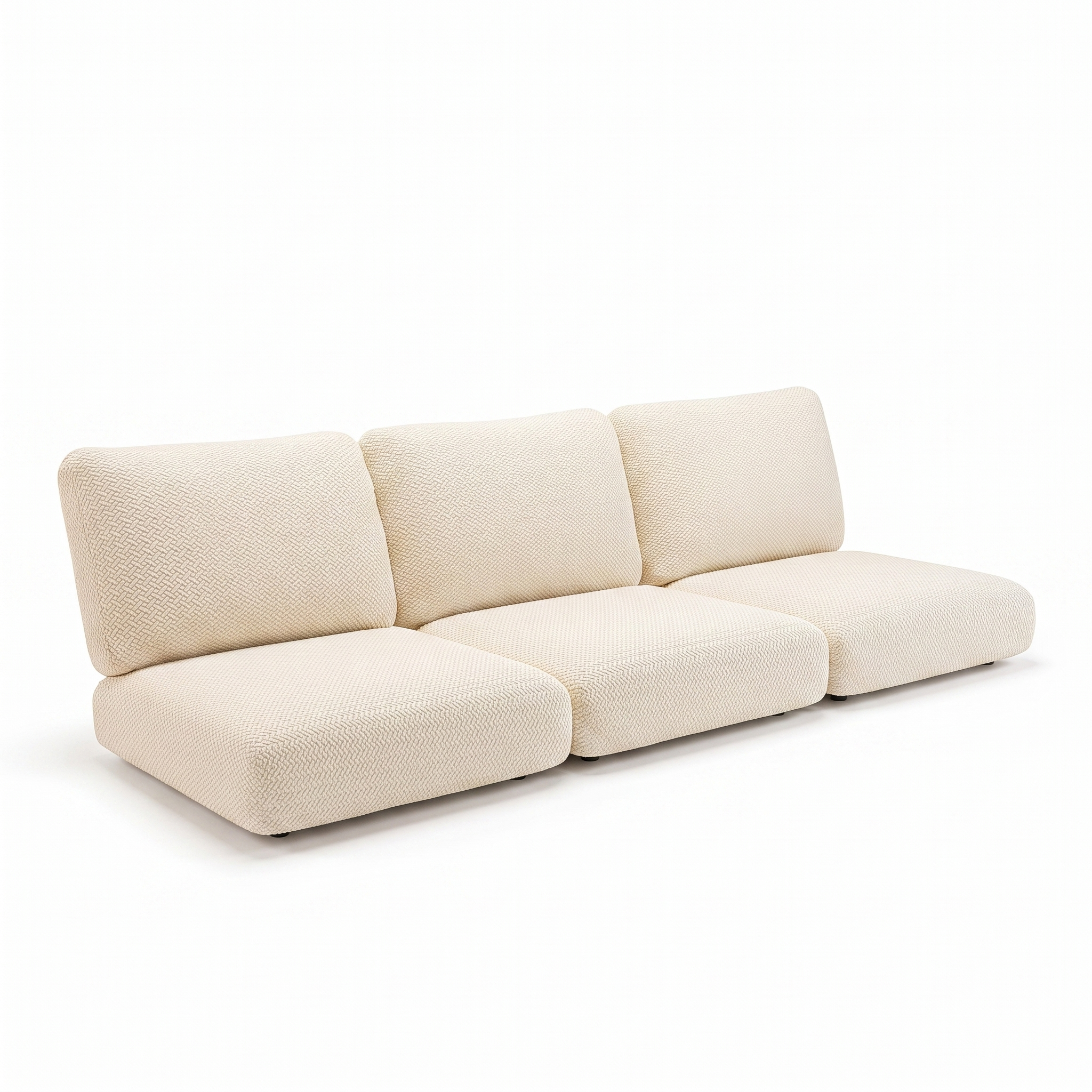 Seat & Backrest Cushion Cover – Cream – product photo on a white background | Brivenzo