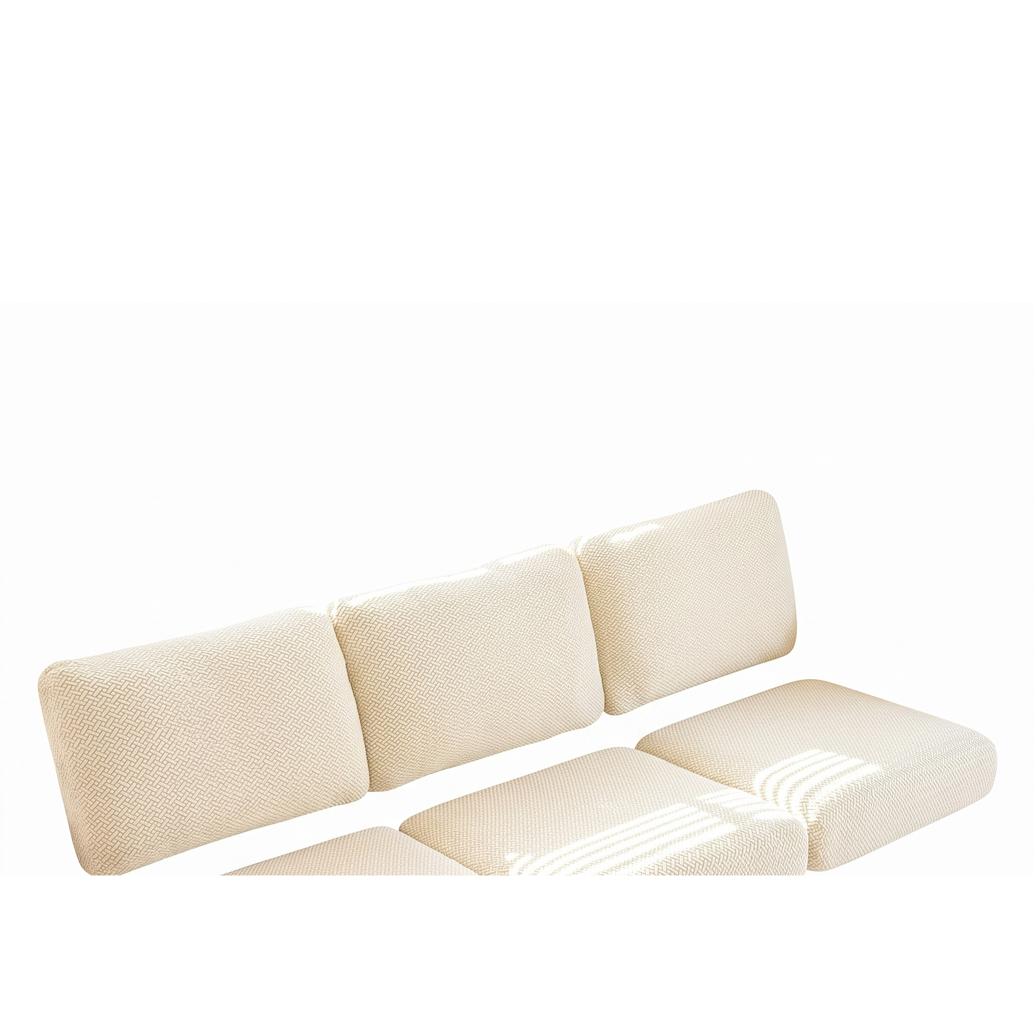 Seat & Backrest Cushion Cover – Cream – product view 4 | Brivenzo
