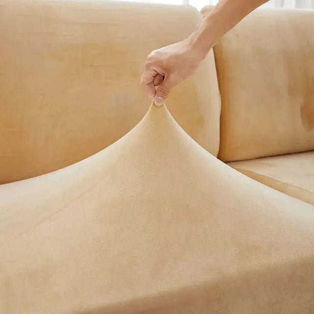 Seat & Backrest Cushion Cover – Cream Velvet – product view 7 | Brivenzo