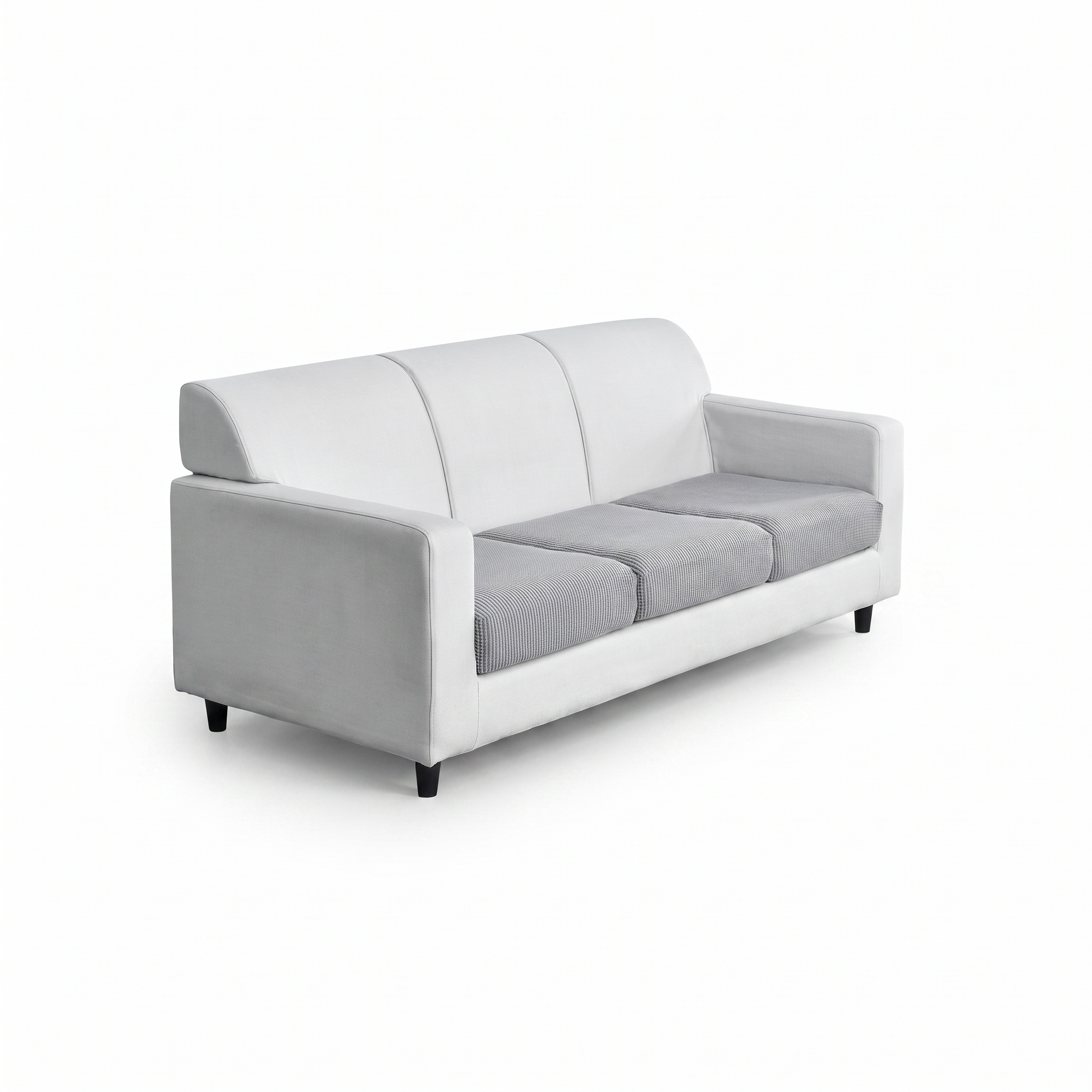Seat & Backrest Cushion Cover – Light Grey – product photo on a white background | Brivenzo