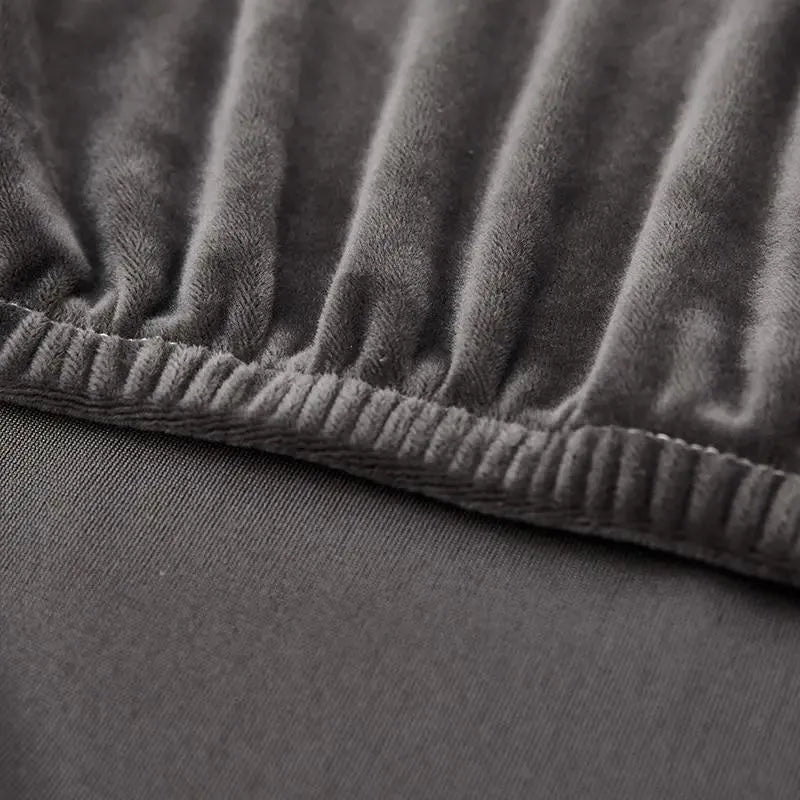 Seat & Backrest Cushion Cover – Light Grey Velvet – product view 7 | Brivenzo