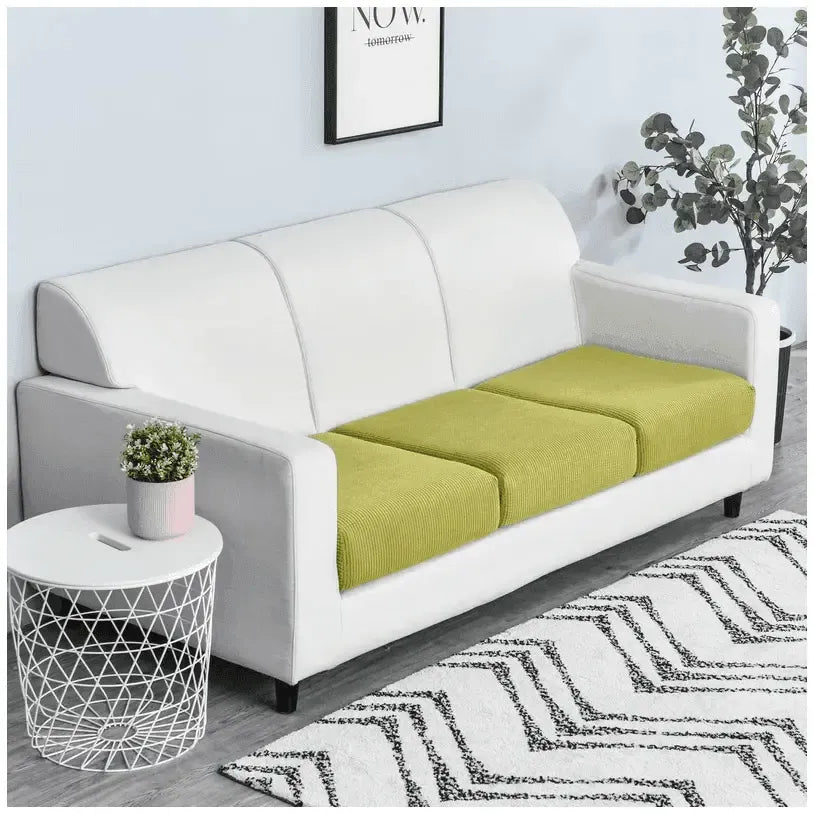 Seat & Backrest Cushion Cover – Mustard Green – product view 4 | Brivenzo