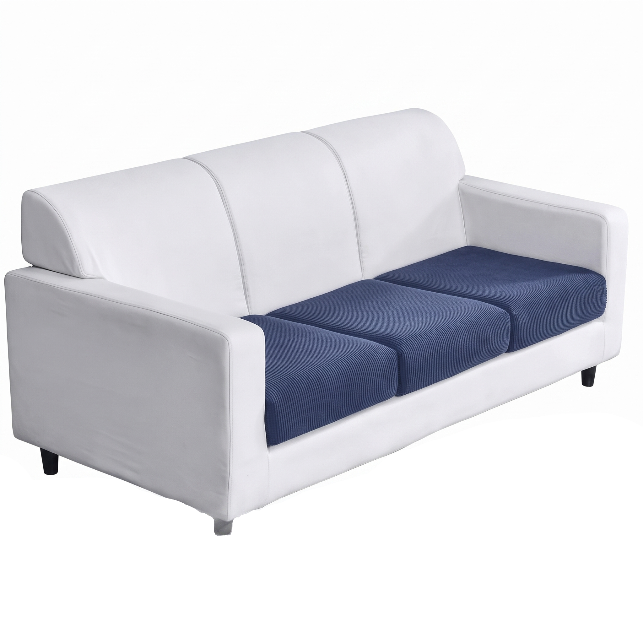 Seat and Backrest Cushion Cover Navy Blue - product photo