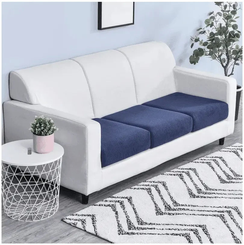 Seat & Backrest Cushion Cover – Navy Blue – product view 4 | Brivenzo