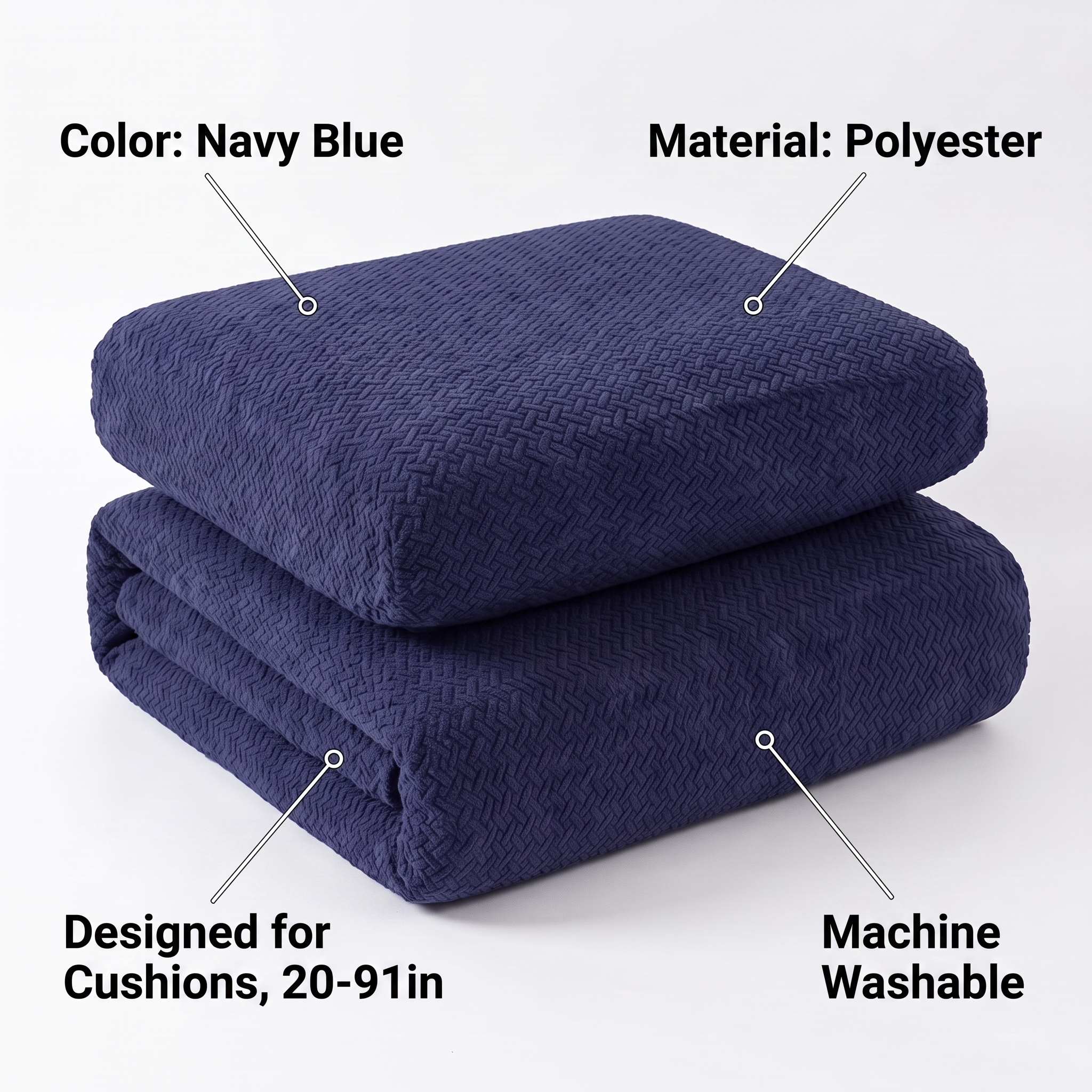 Seat & Backrest Cushion Cover – Navy Blue – features and specifications overview | Brivenzo