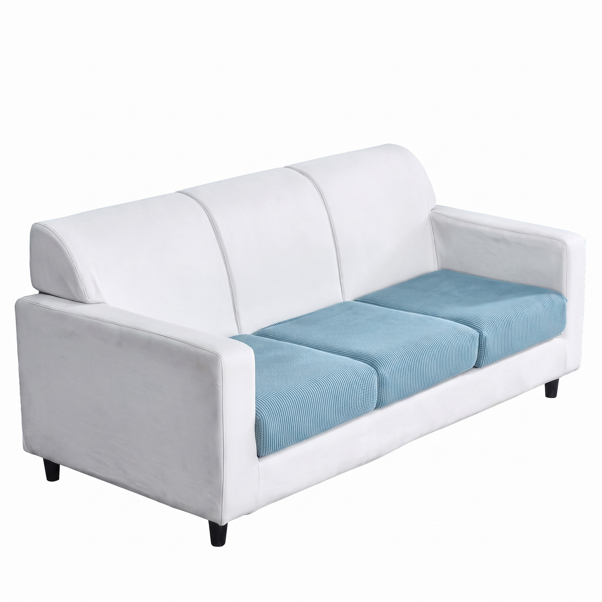 Seat and Backrest Cushion Cover Sky Blue - product photo