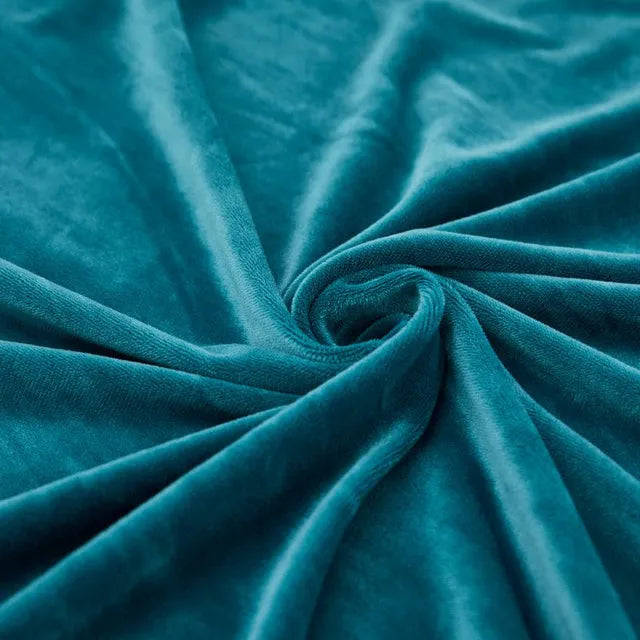 Seat & Backrest Cushion Cover – Teal Velvet – product view 7 | Brivenzo