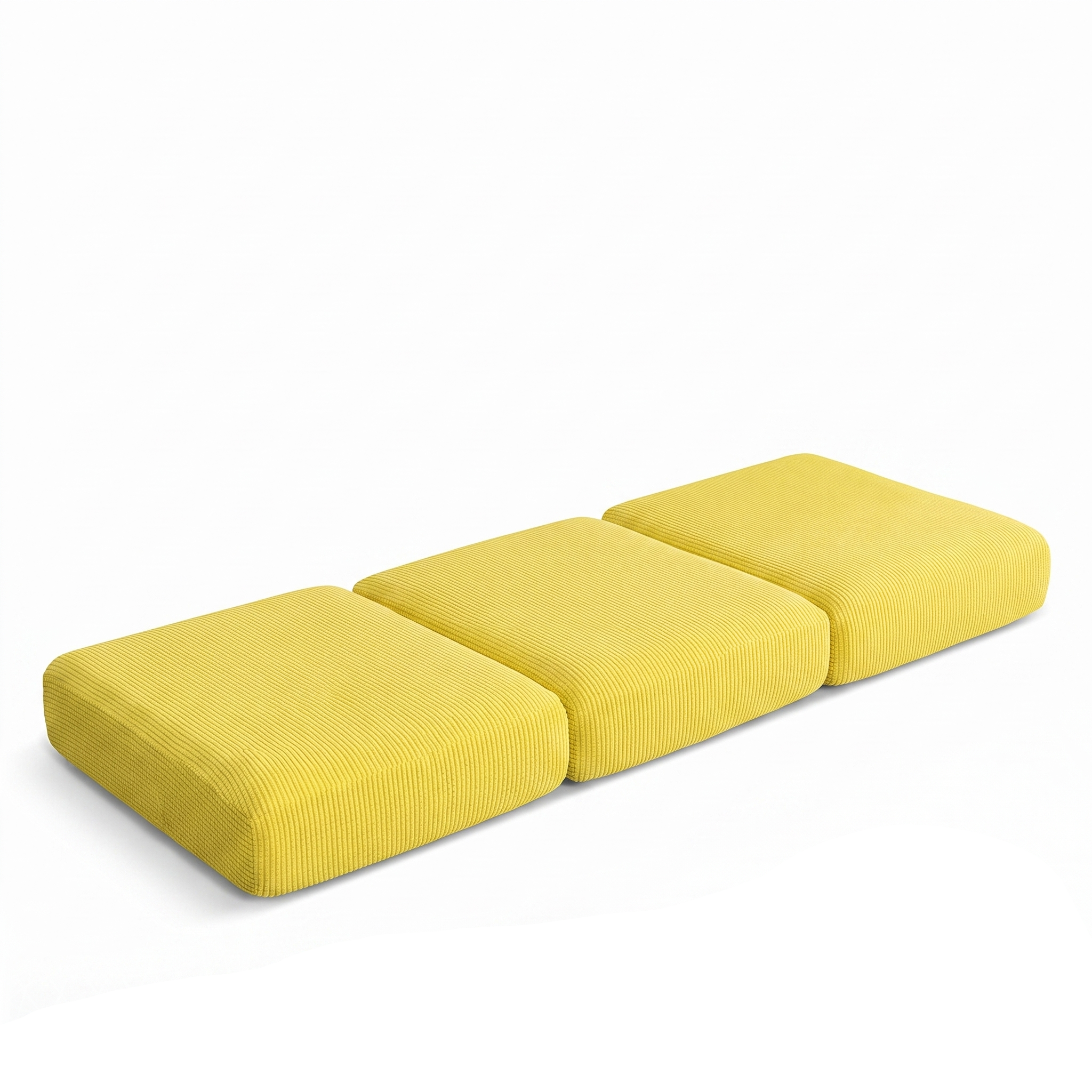 Seat & Backrest Cushion Cover – Yellow – product photo on a white background | Brivenzo