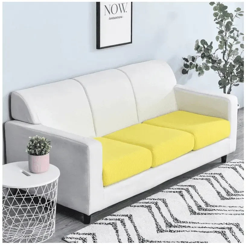 Seat & Backrest Cushion Cover – Yellow – product view 4 | Brivenzo