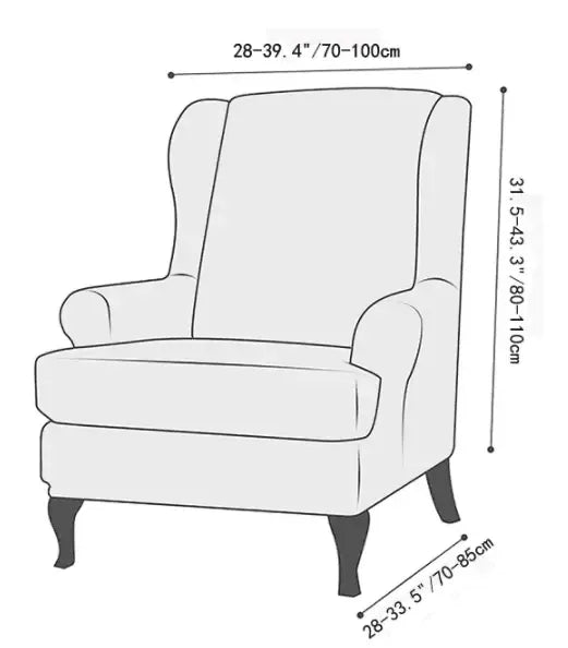 Stretch Club Armchair Cover – Grey White Abstract Swirl Print – product view 5 | Brivenzo