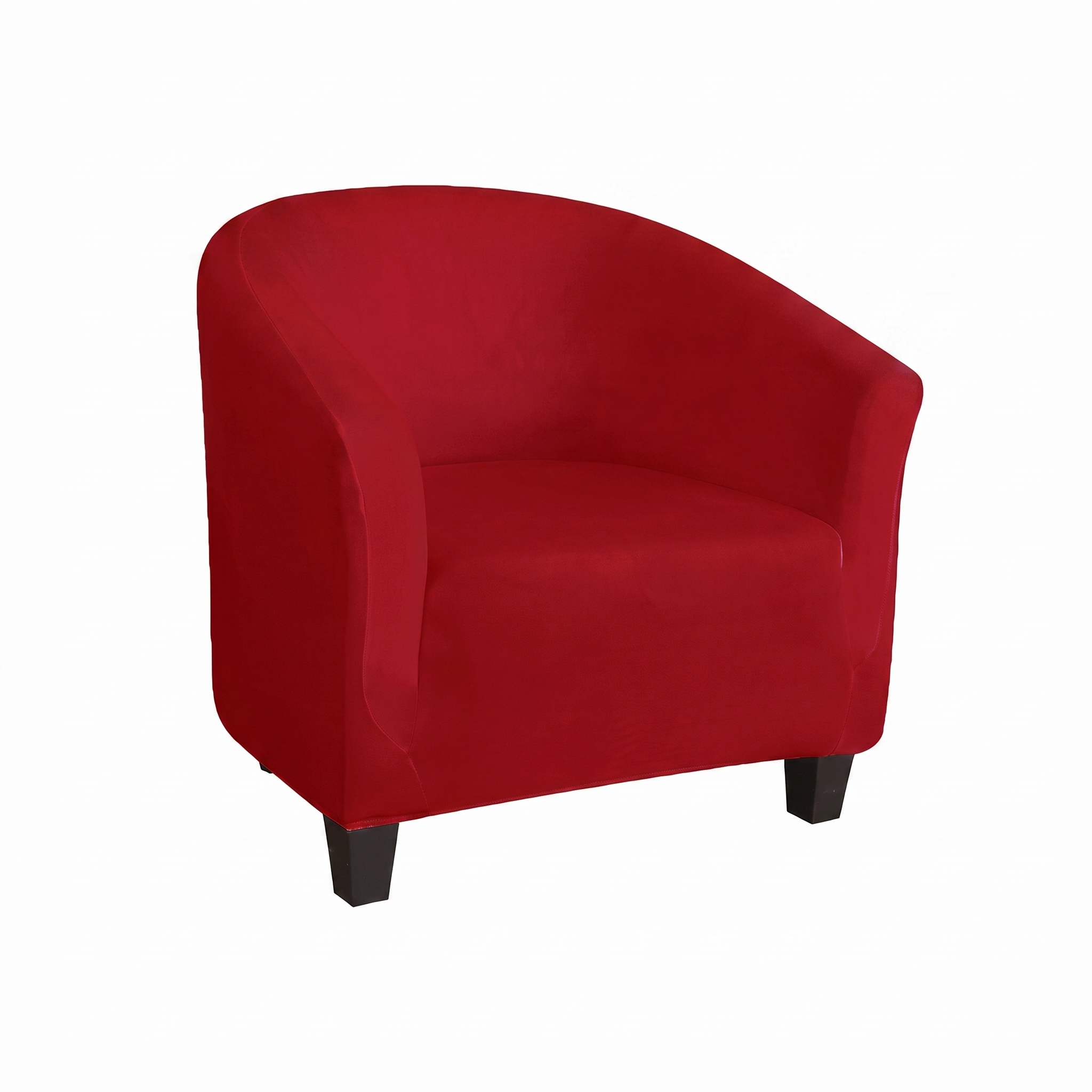 Stretch Club Armchair Cover – Red – product photo on a white background | Brivenzo