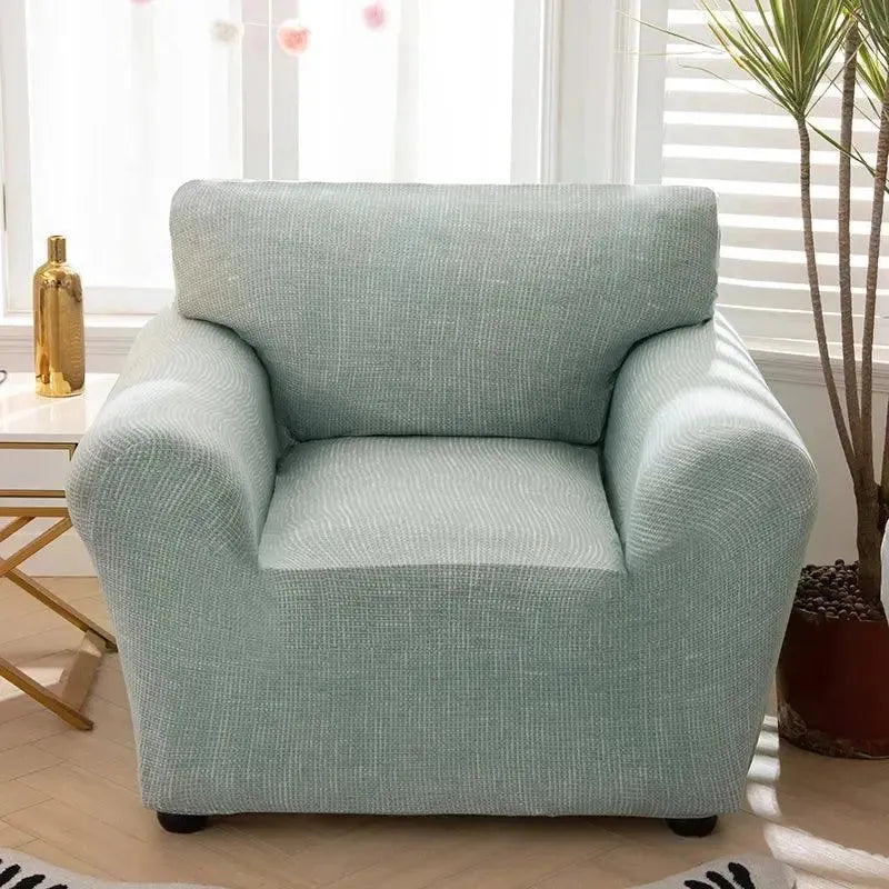 Stretch Club Armchair Cover – Sage Grey – product view 4 | Brivenzo