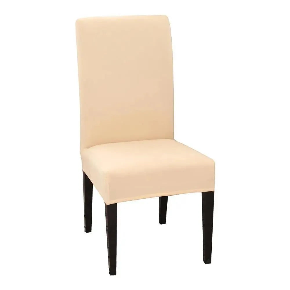Stretch Dining Chair Cover – Beige – product view 5 | Brivenzo