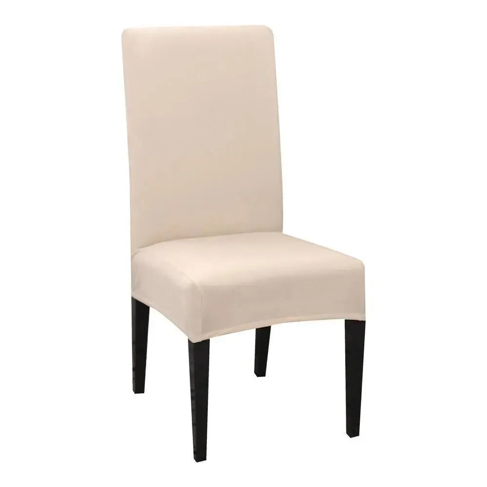 Stretch Dining Chair Cover – Cream White – product view 4 | Brivenzo
