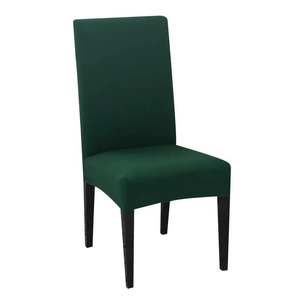 Stretch Dining Chair Cover – Dark Green – product view 1 | Brivenzo