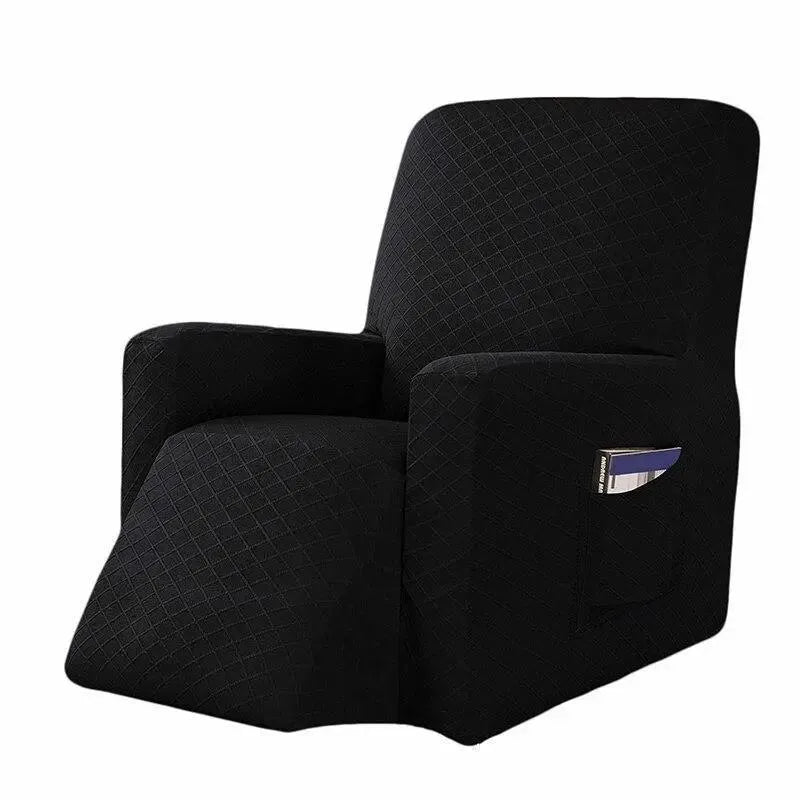 Stretch Recliner Chair Cover – Black – product view 4 | Brivenzo