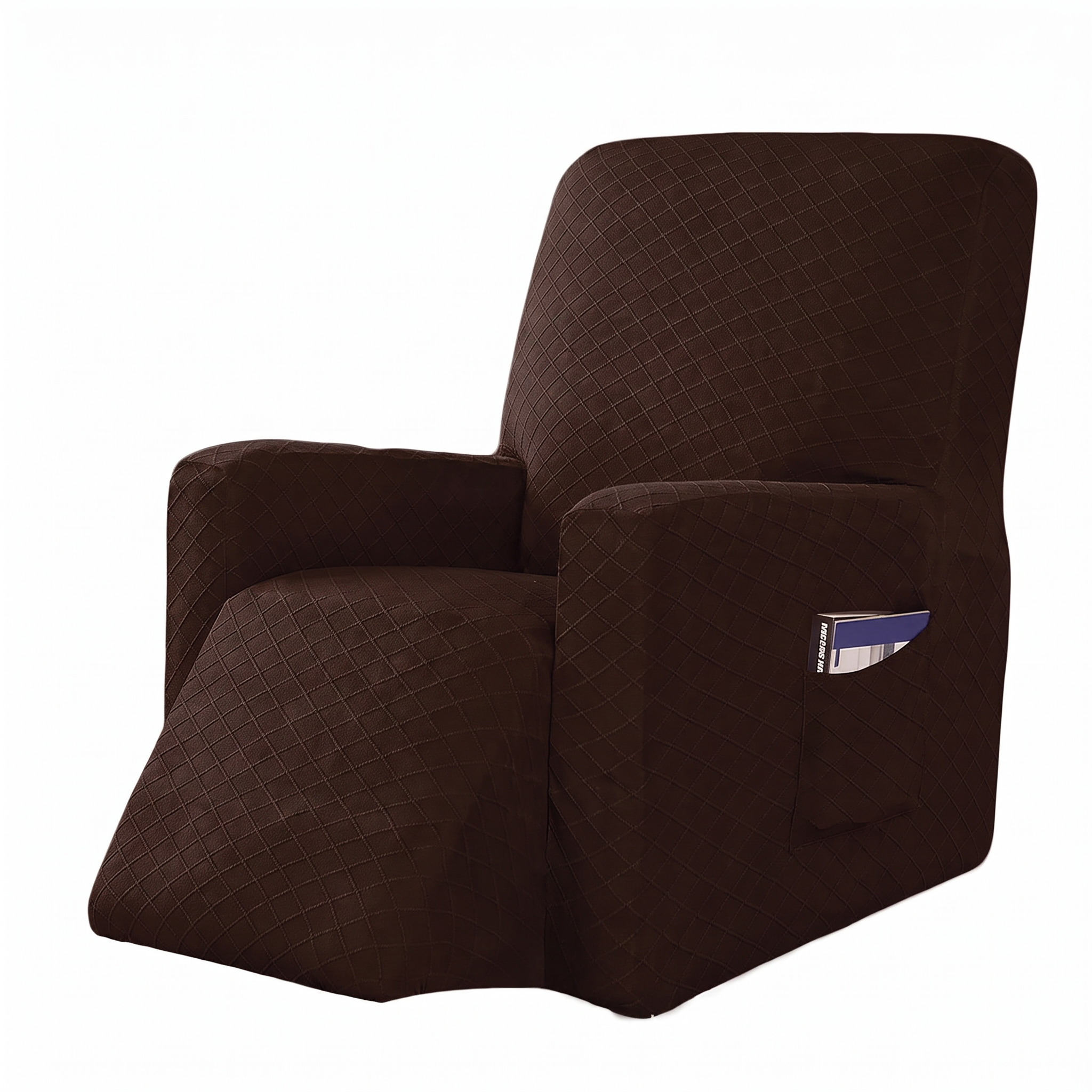 Stretch Recliner Chair Cover Brown - studio product photo
