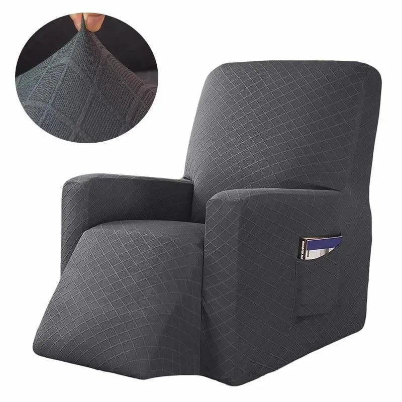 Stretch Recliner Chair Cover – Grey – product view 4 | Brivenzo