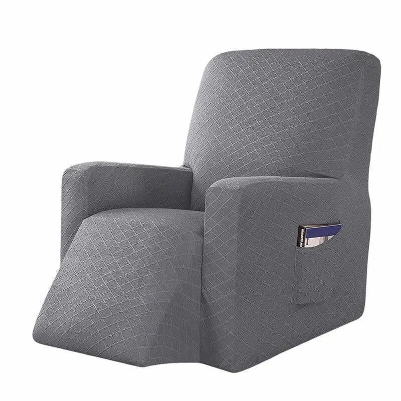 Stretch Recliner Chair Cover – Light Grey – product view 4 | Brivenzo