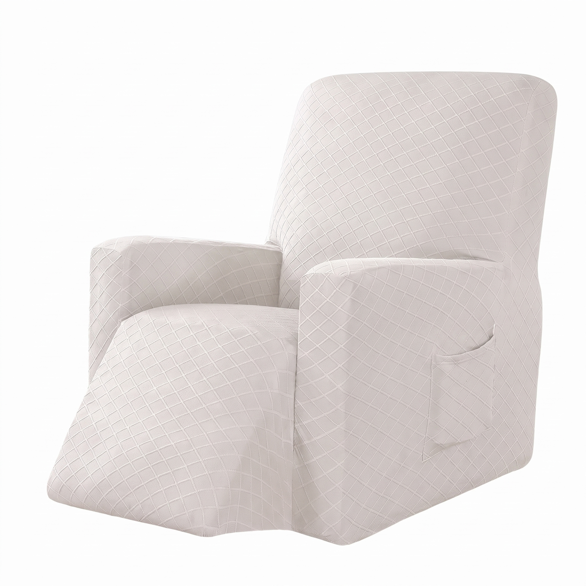 Stretch Recliner Chair Cover White - studio product photo