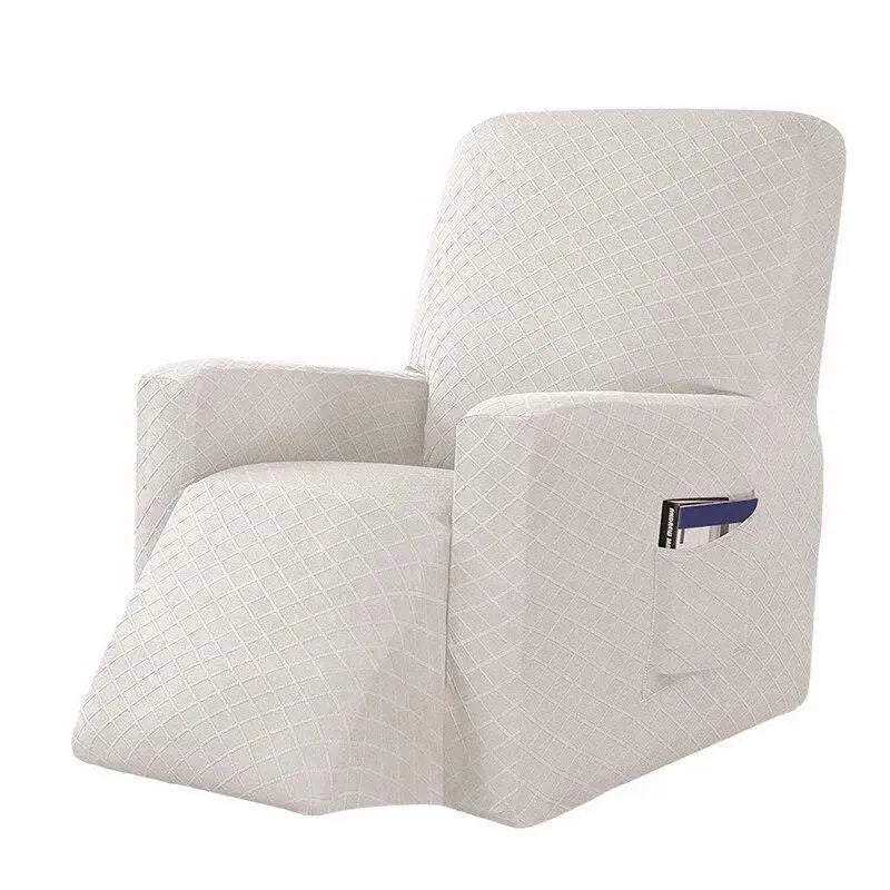 Stretch Recliner Chair Cover – White – product view 4 | Brivenzo