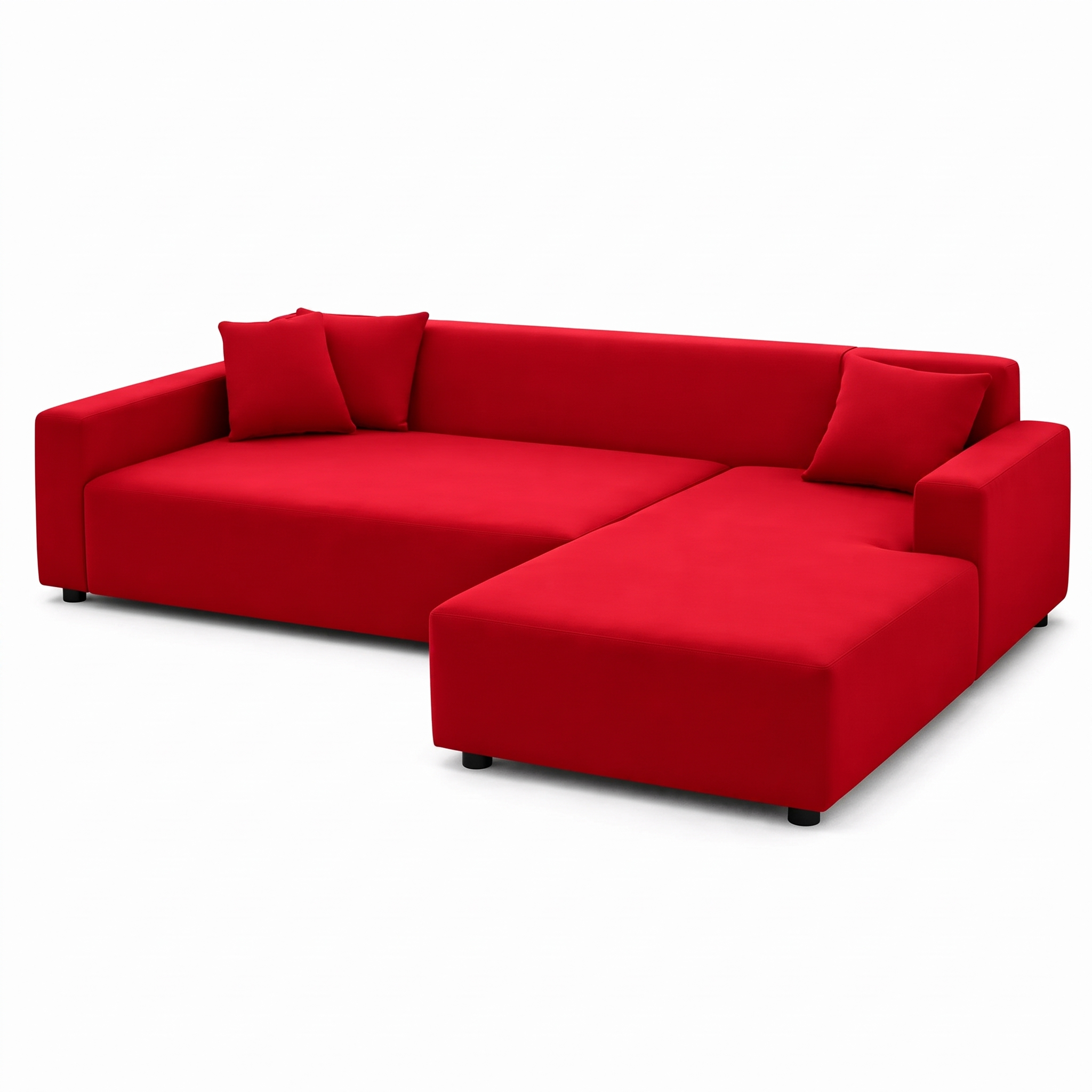 Stretch Sectional Couch Cover – Light Red – product photo on a white background | Brivenzo