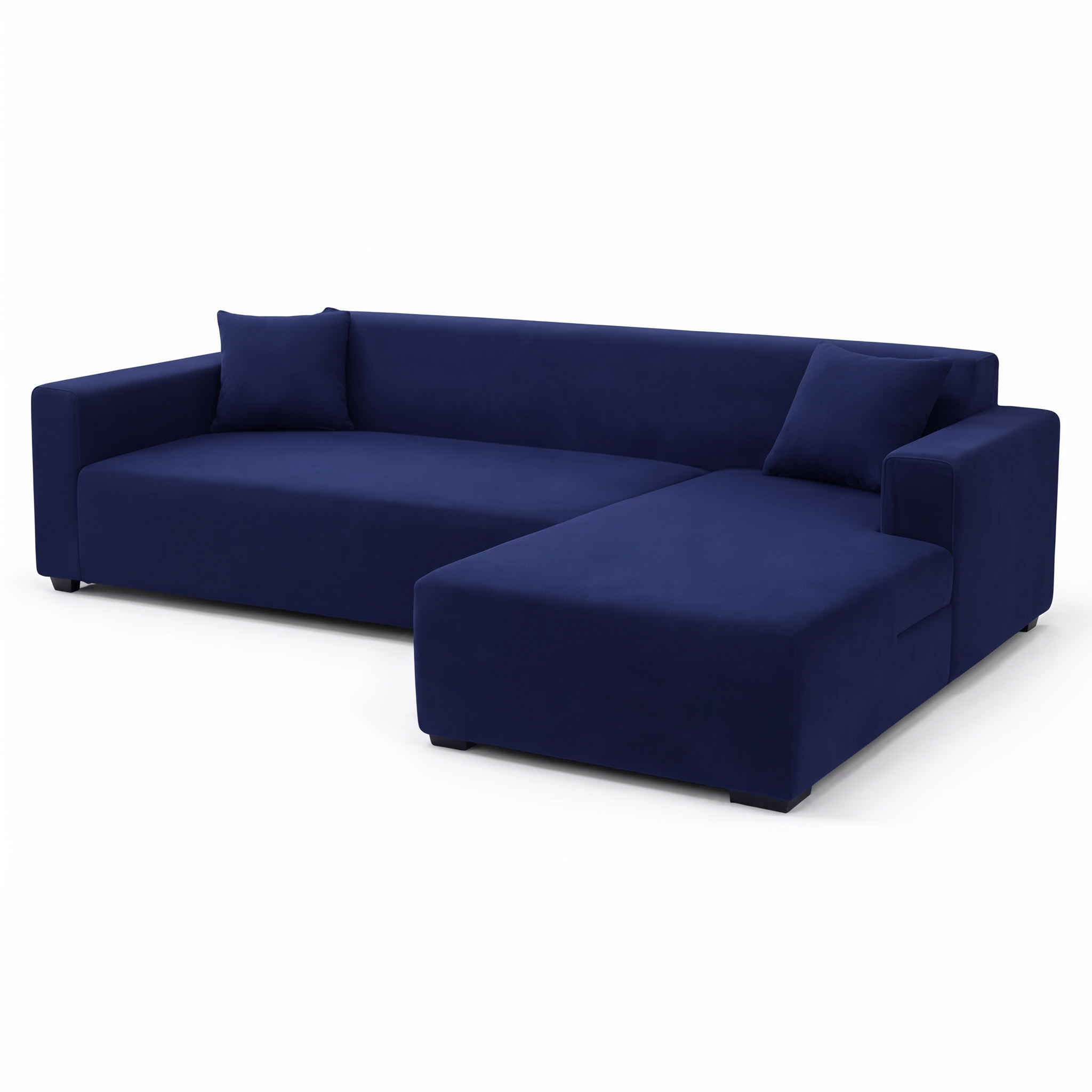 Stretch Sectional Couch Cover Navy Blue